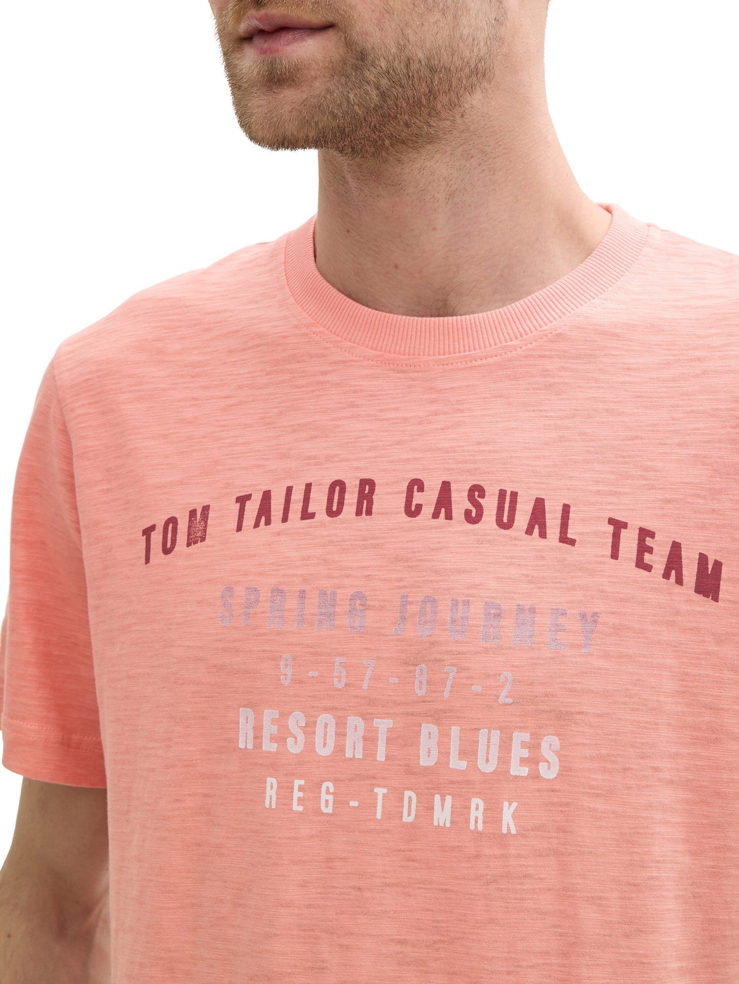 Tom Tailor Herren T-Shirt rosa