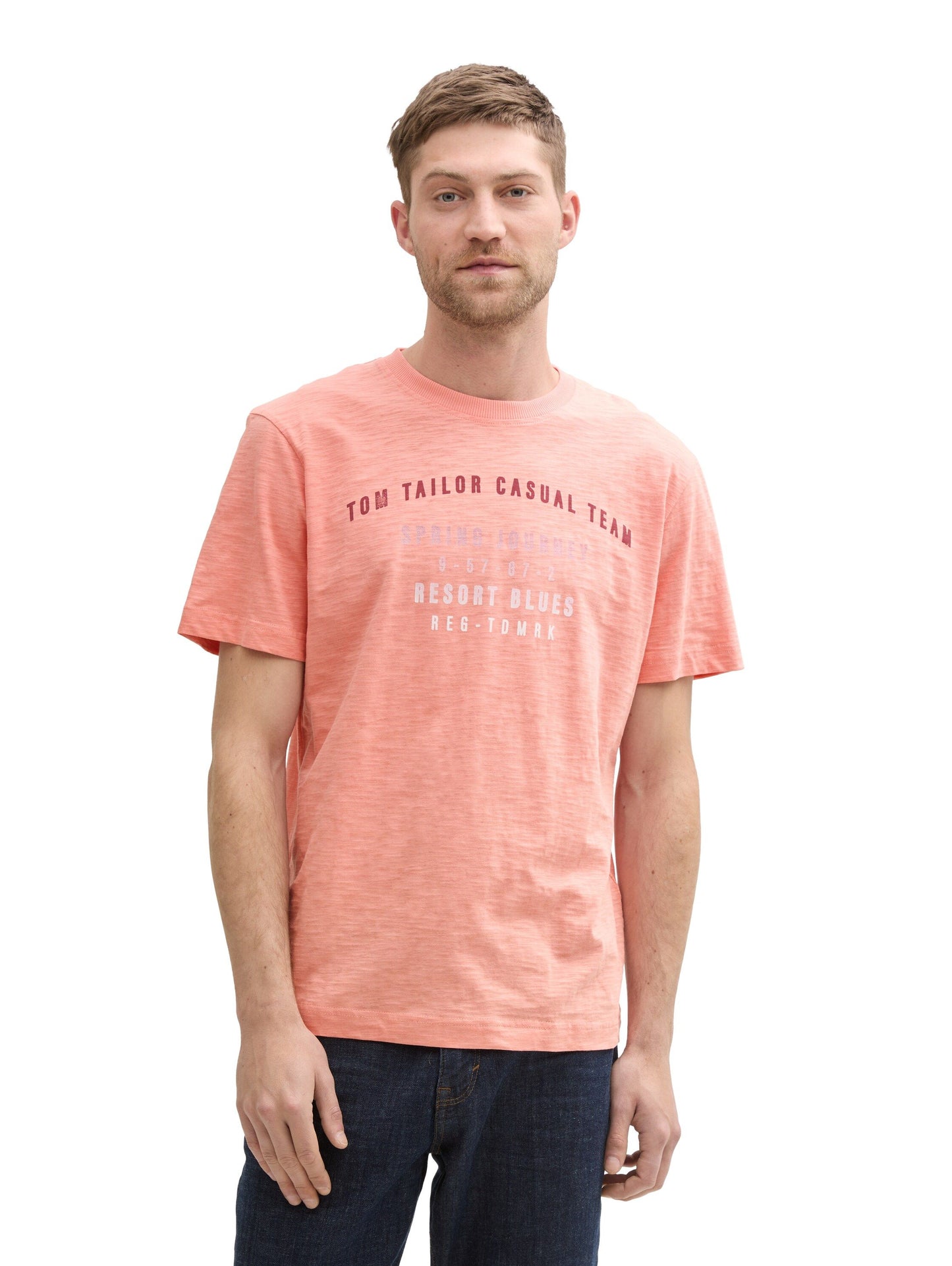 Tom Tailor Herren T-Shirt rosa