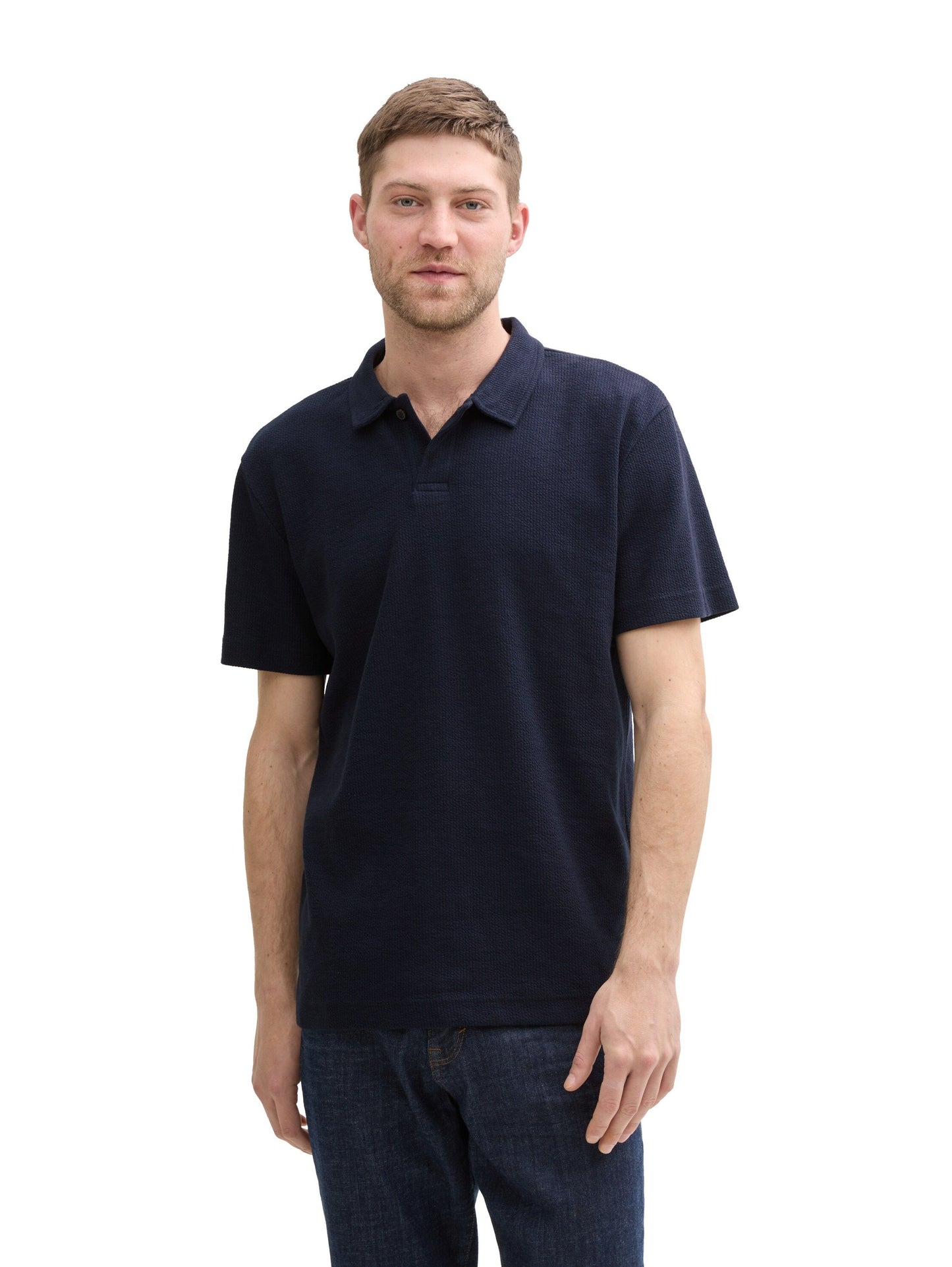 Tom Tailor Herren Poloshirt blau