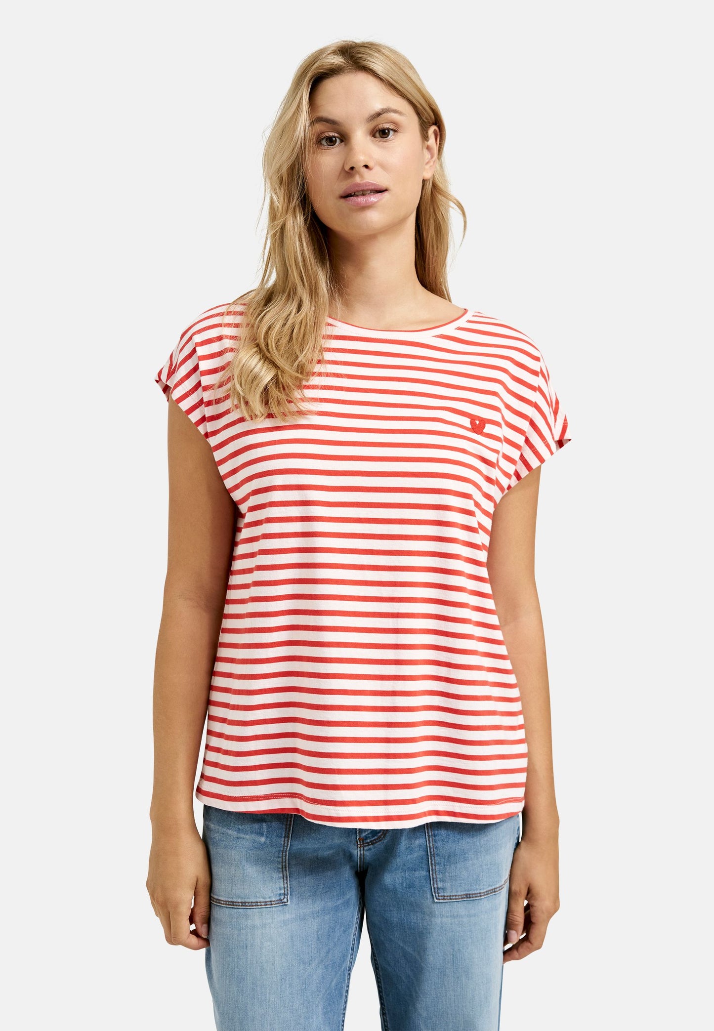 Smith & Soul Damen T-Shirt Striped rosa