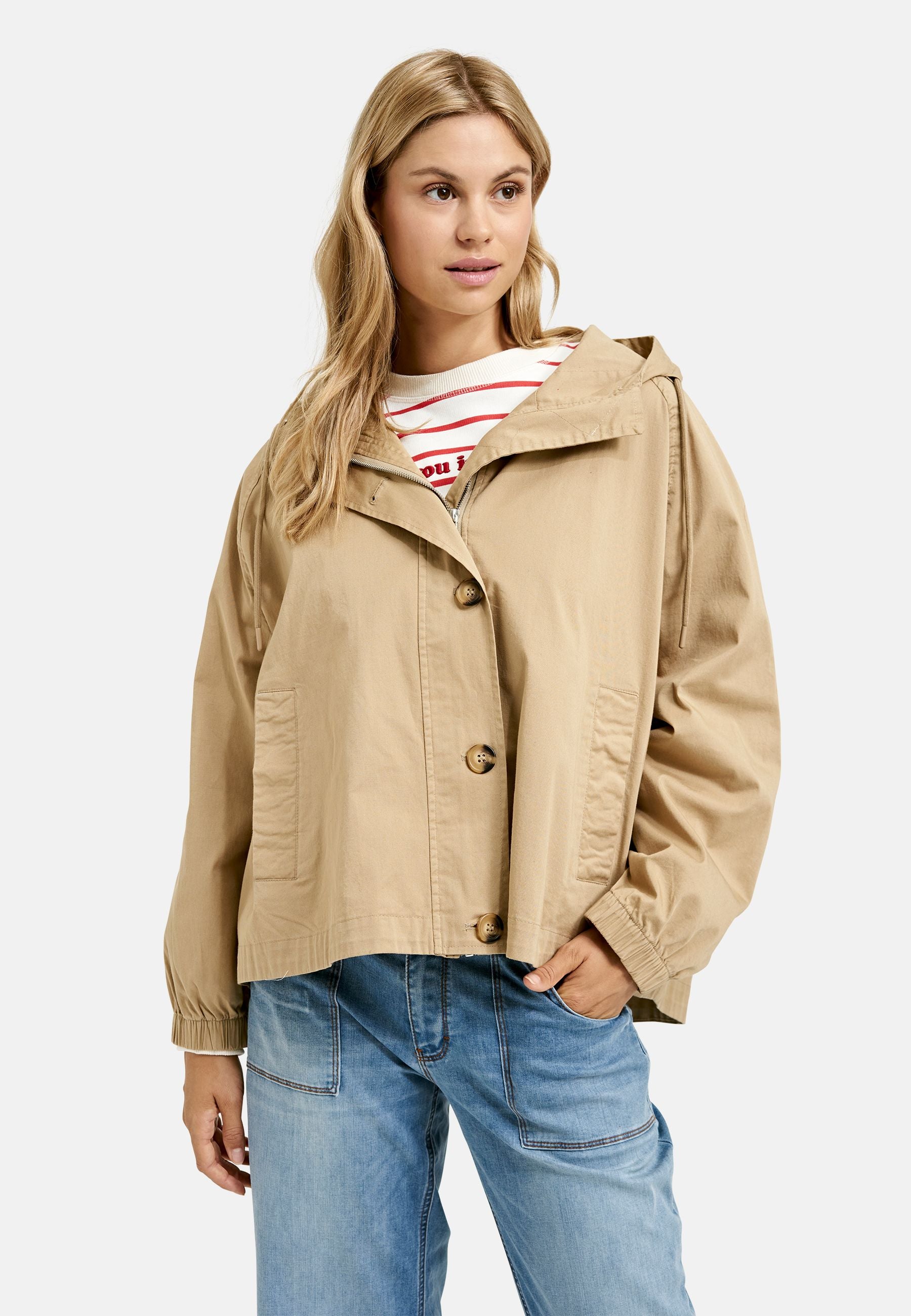 Smith & Soul Damen kurzer Parka beige