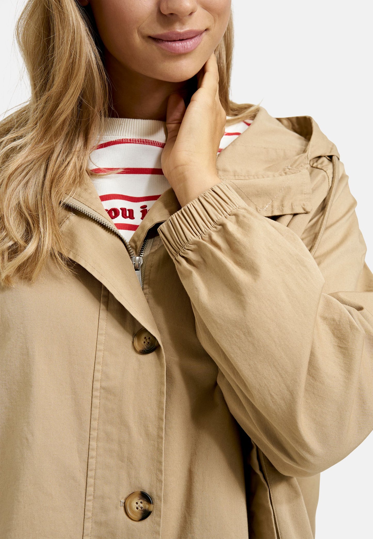 Smith & Soul Damen kurzer Parka beige