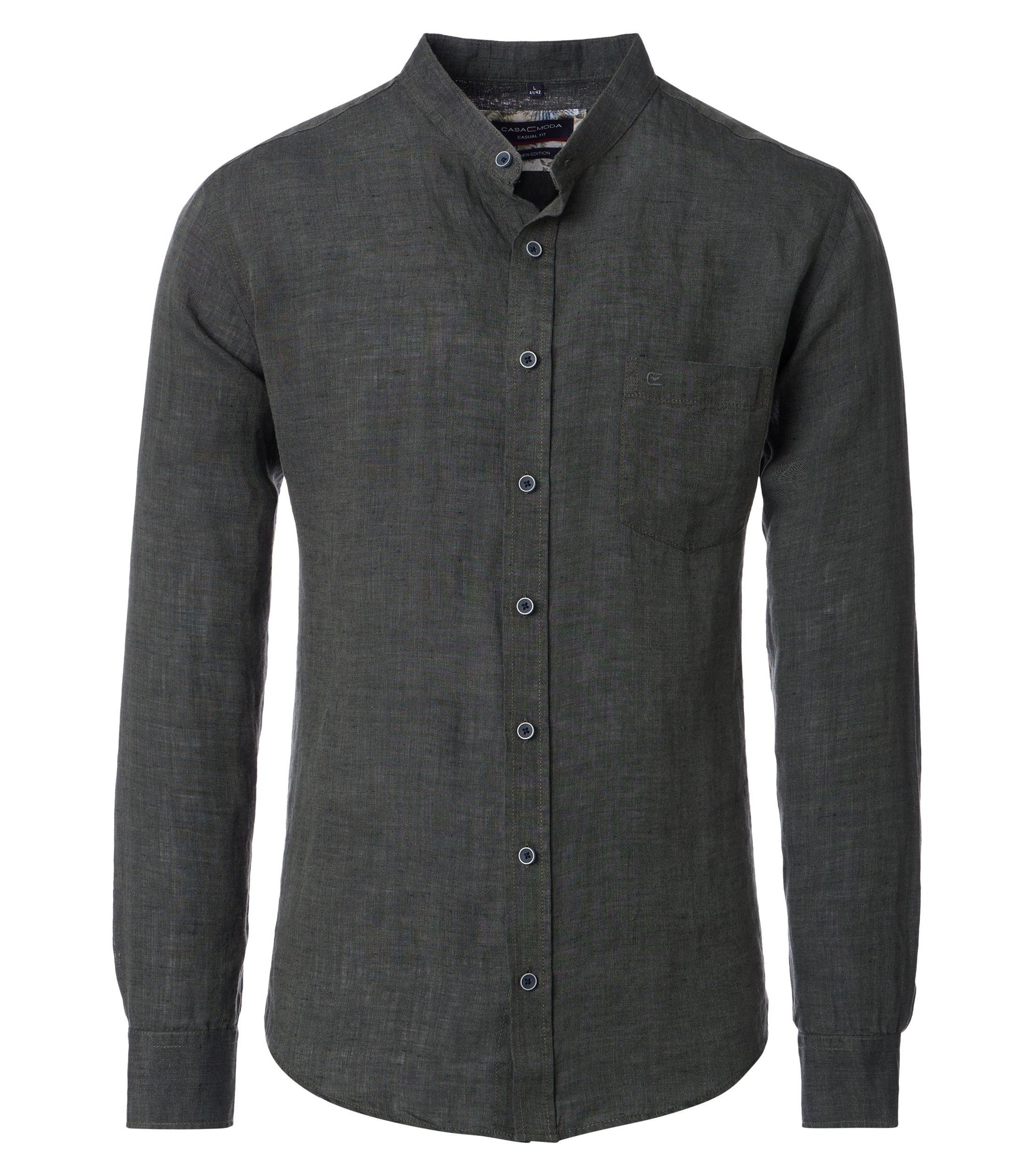 Casa Moda Herren Leinenhemd grün
