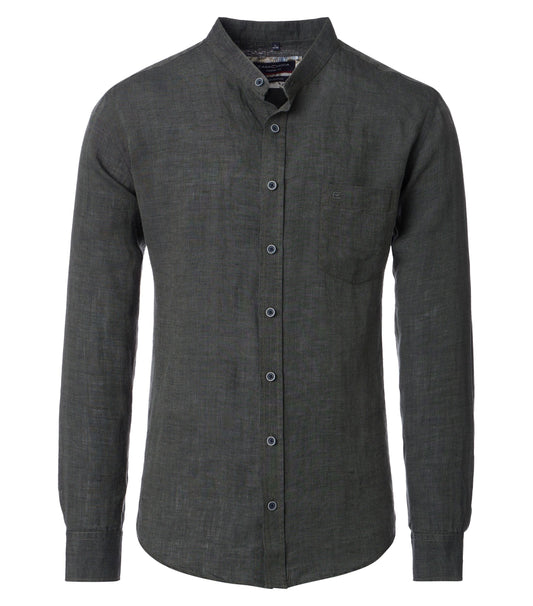 Casa Moda Herren Leinenhemd grün
