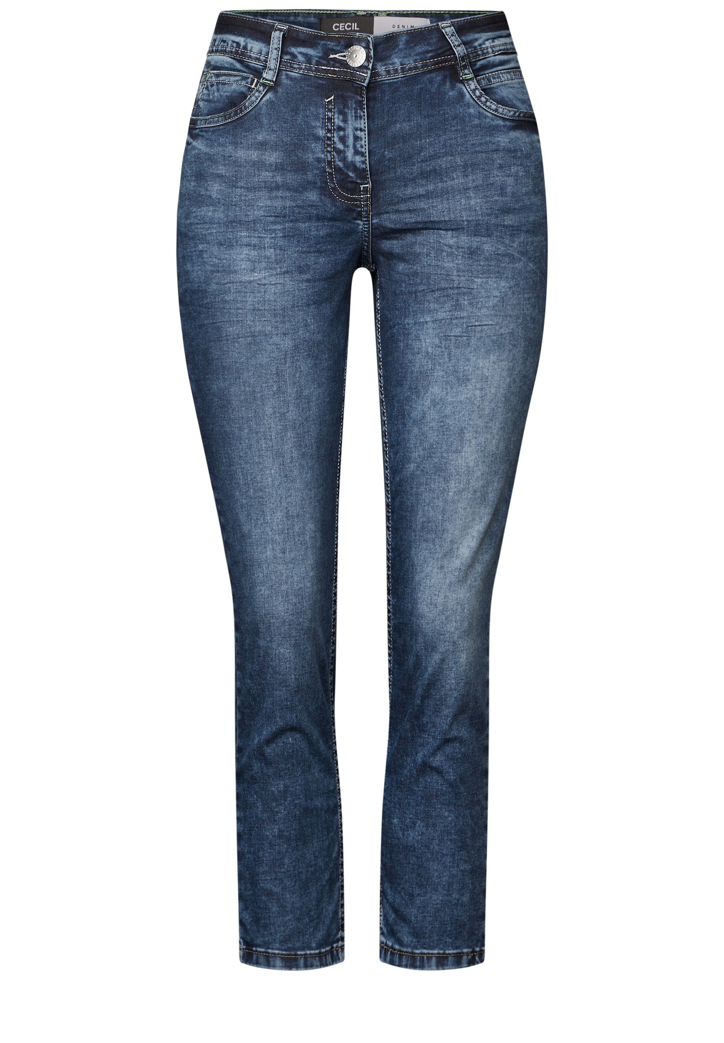 Cecil Damen Jeans 7 8 Hosen blau