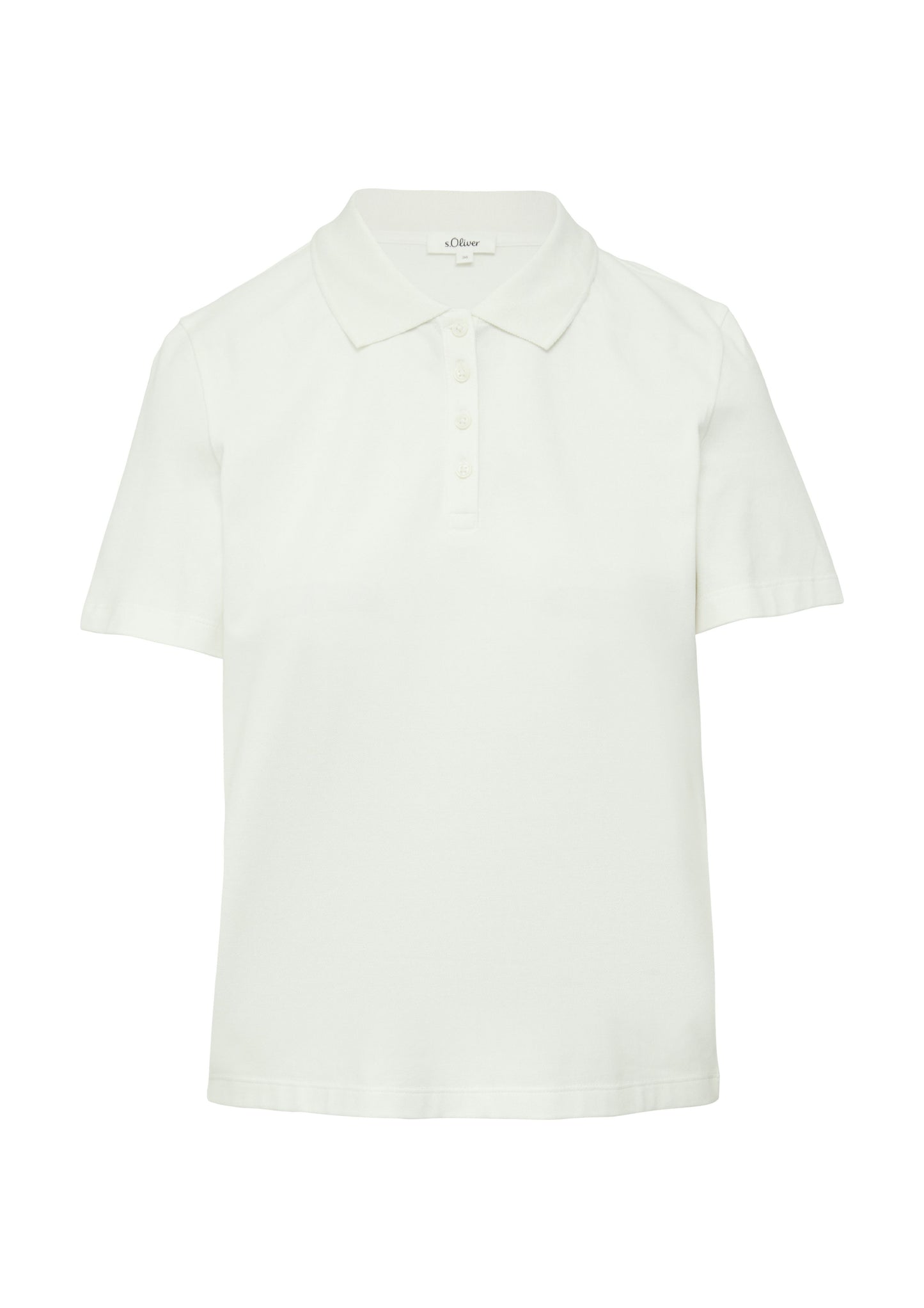 s. Oliver Damen Polo-Shirt weiß