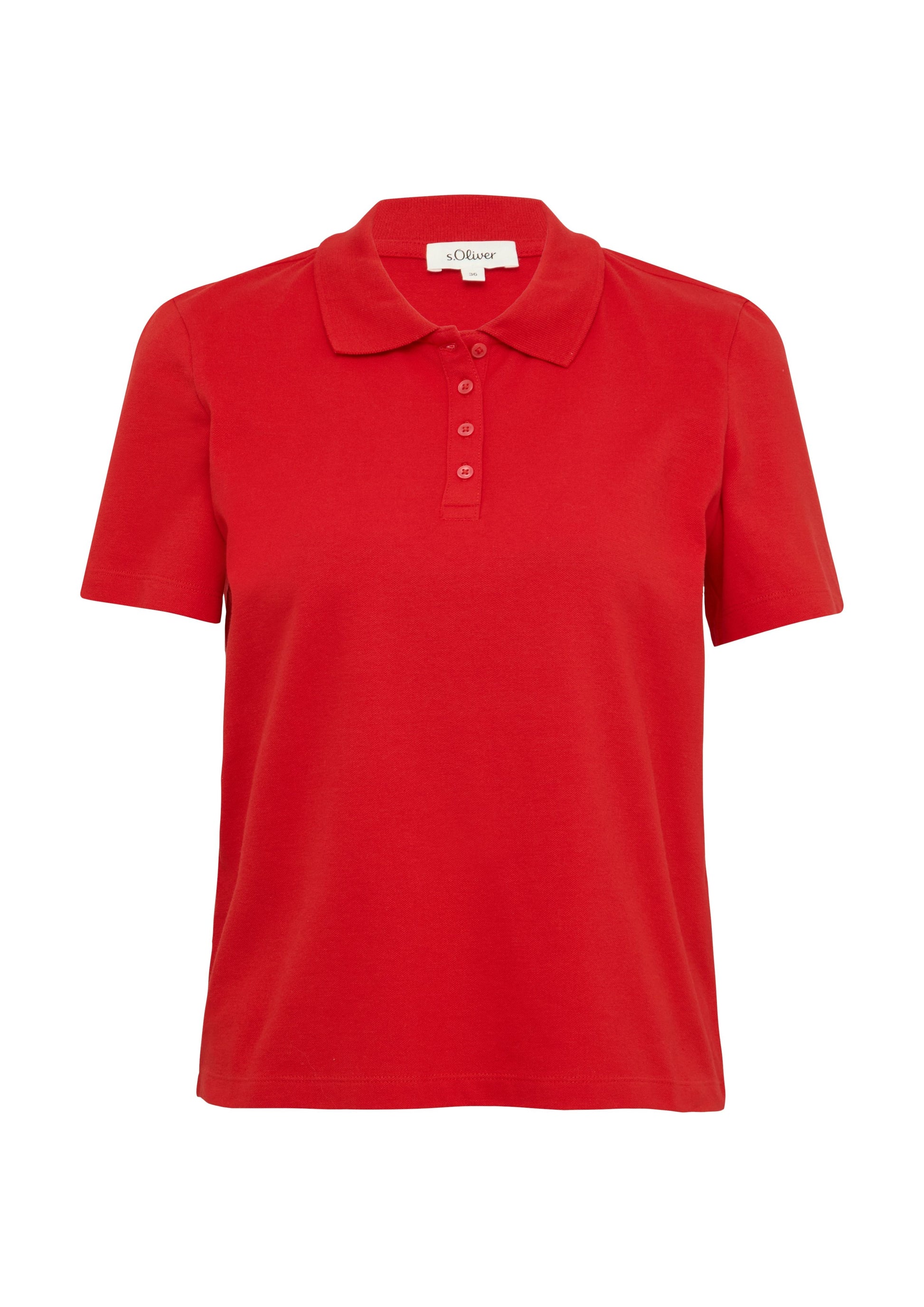 s. Oliver Damen Polo-Shirt rot