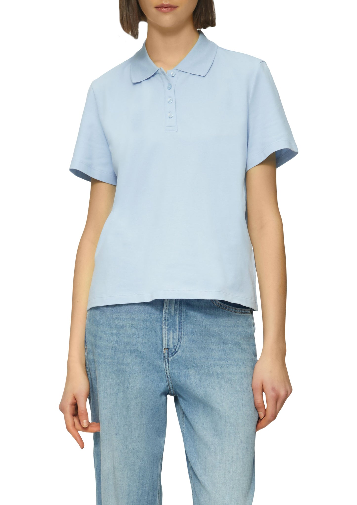 s. Oliver Damen Polo-Shirt blau