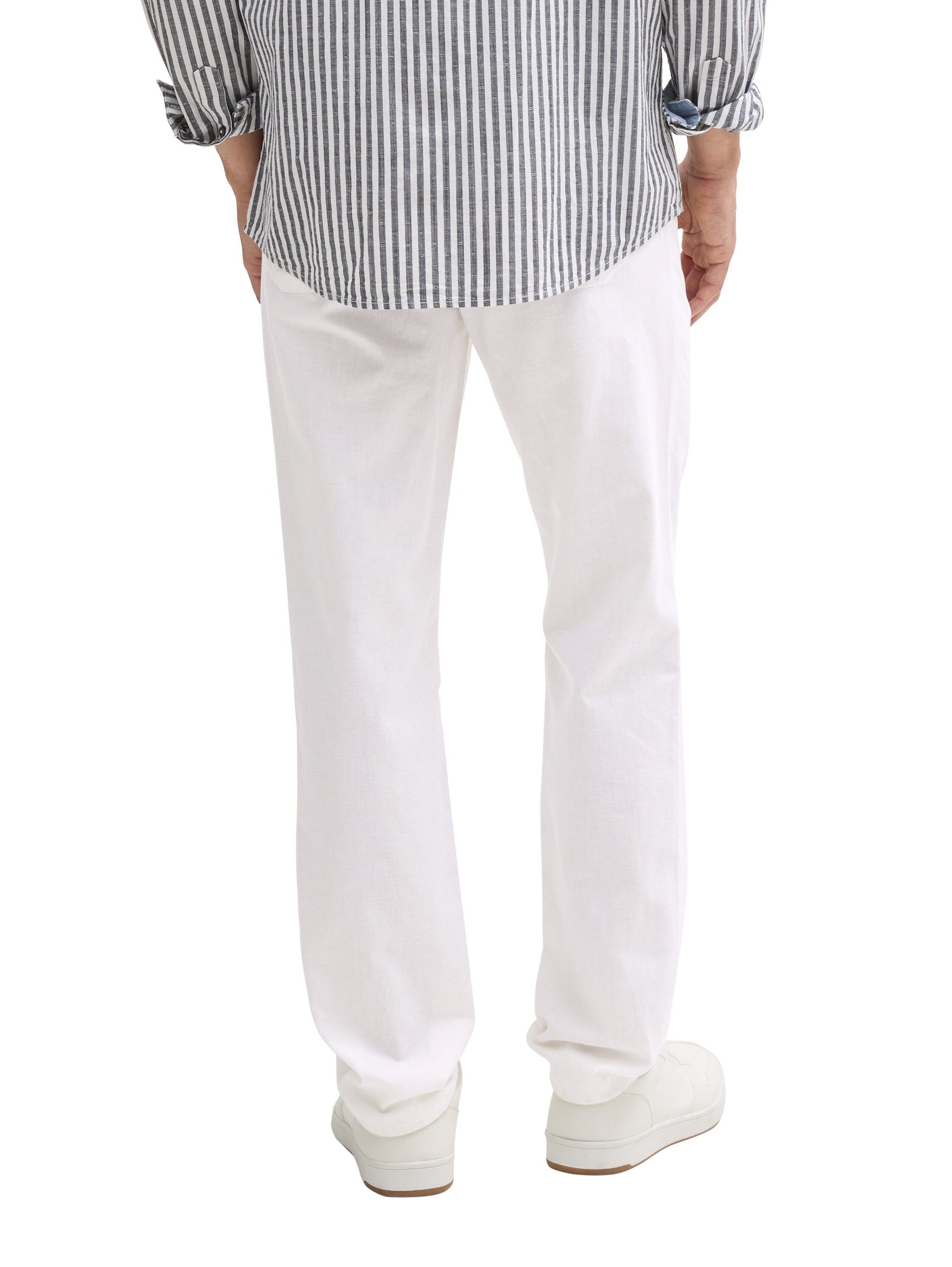 Tom Tailor Herren Chino Hose weiß