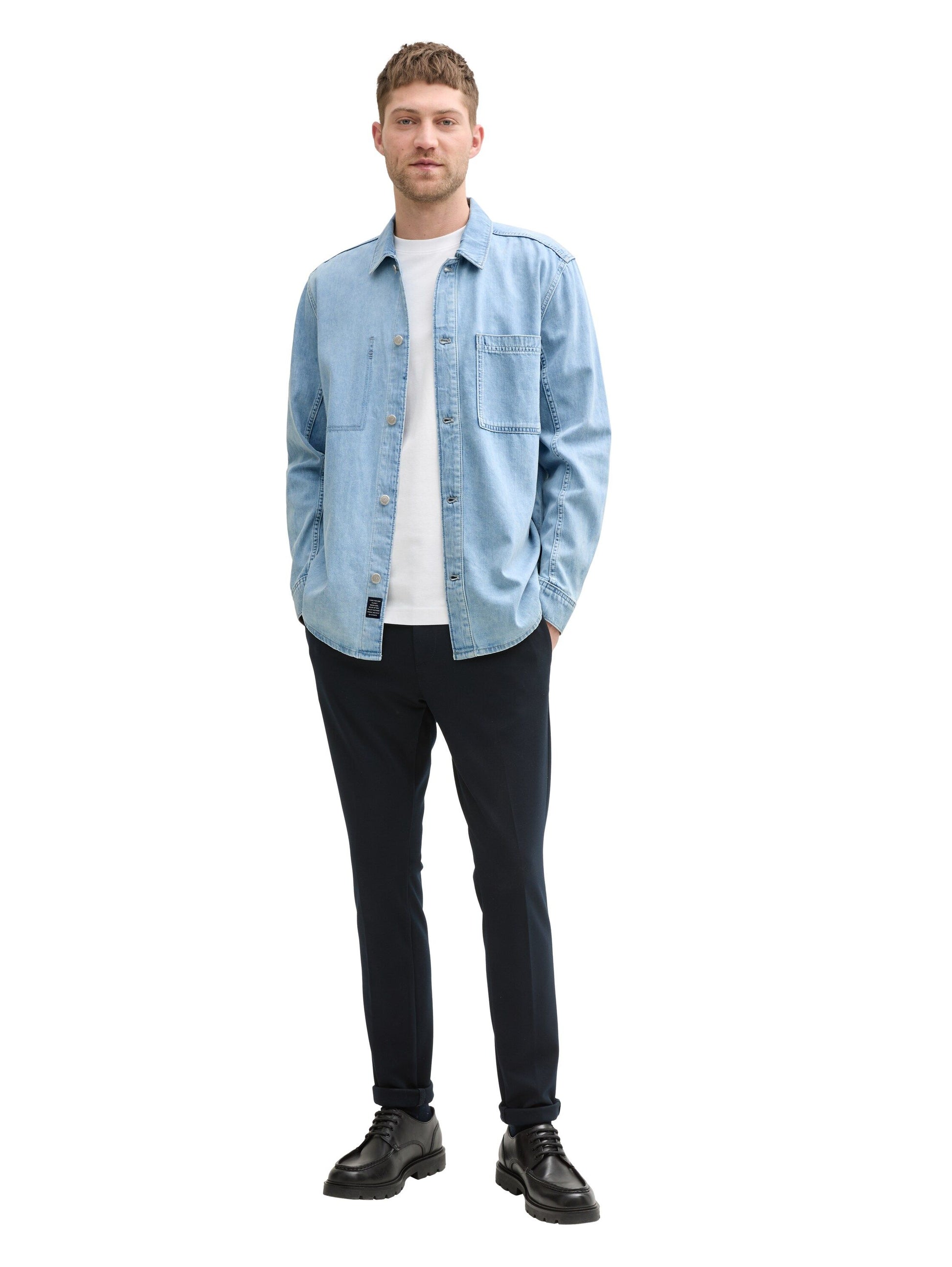 Tom Tailor Herren Jeanshemd blau