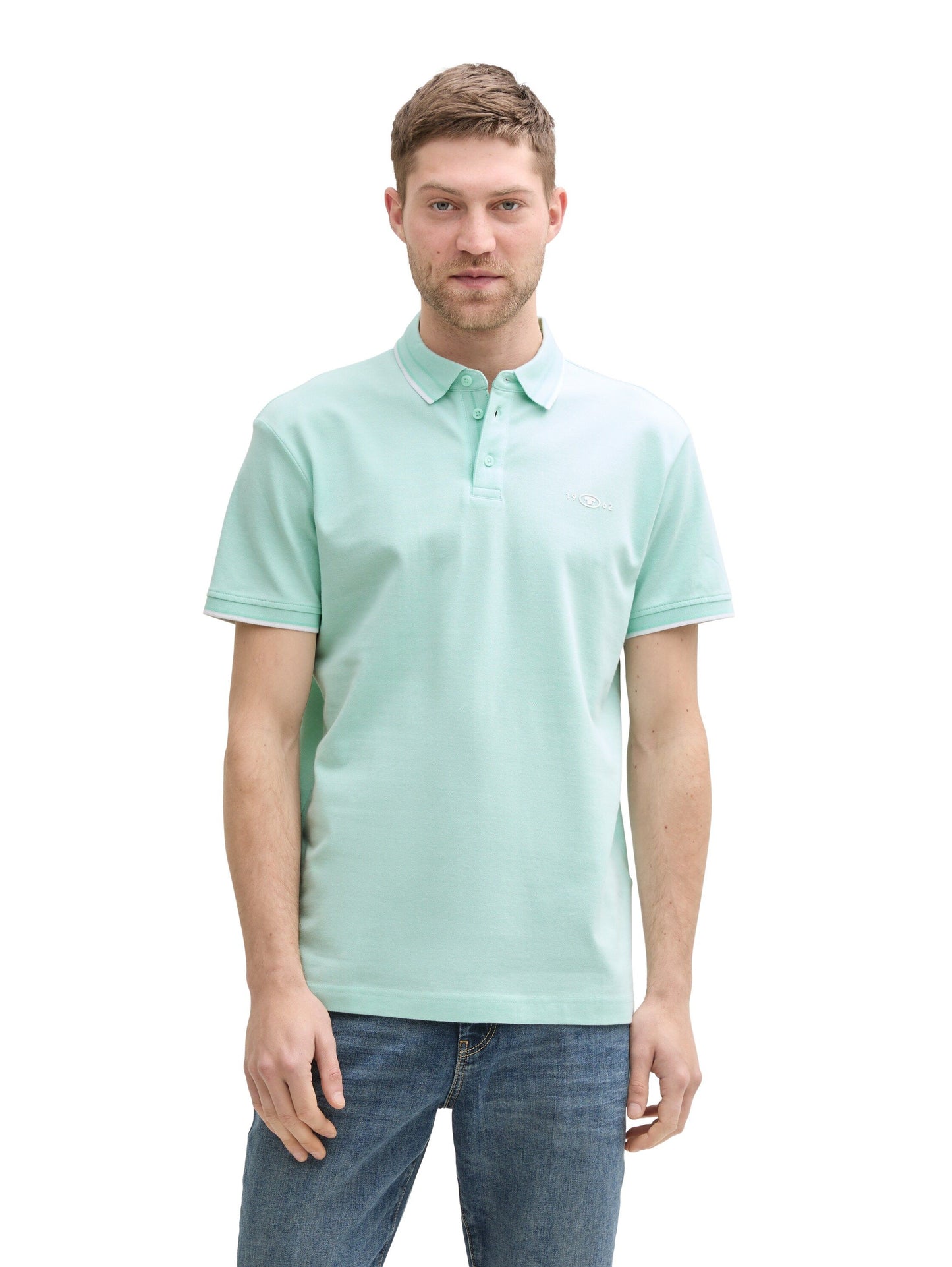 Tom Tailor Herren Piqué Poloshirt grün