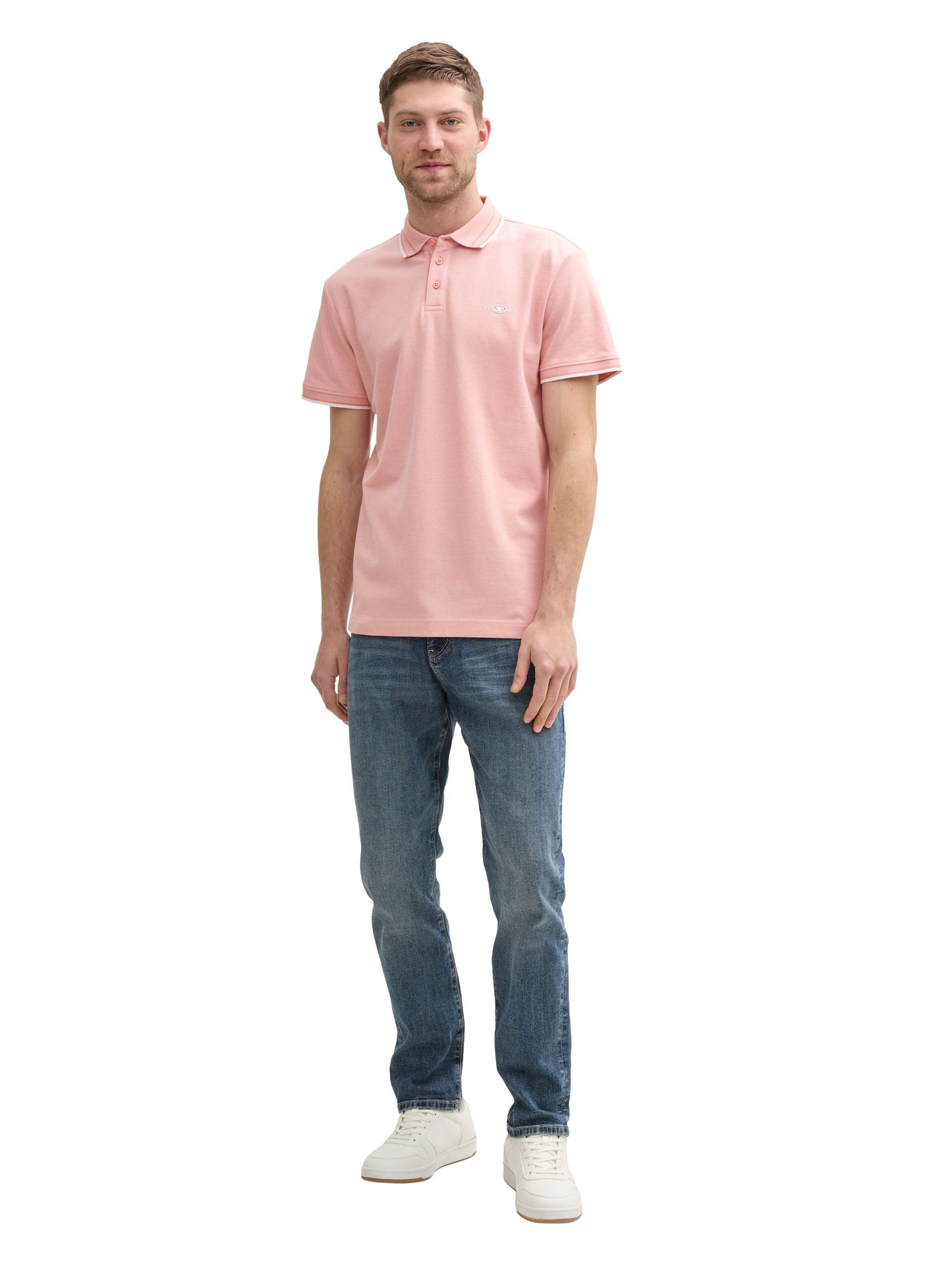 Tom Tailor Herren Piqué Poloshirt rosa