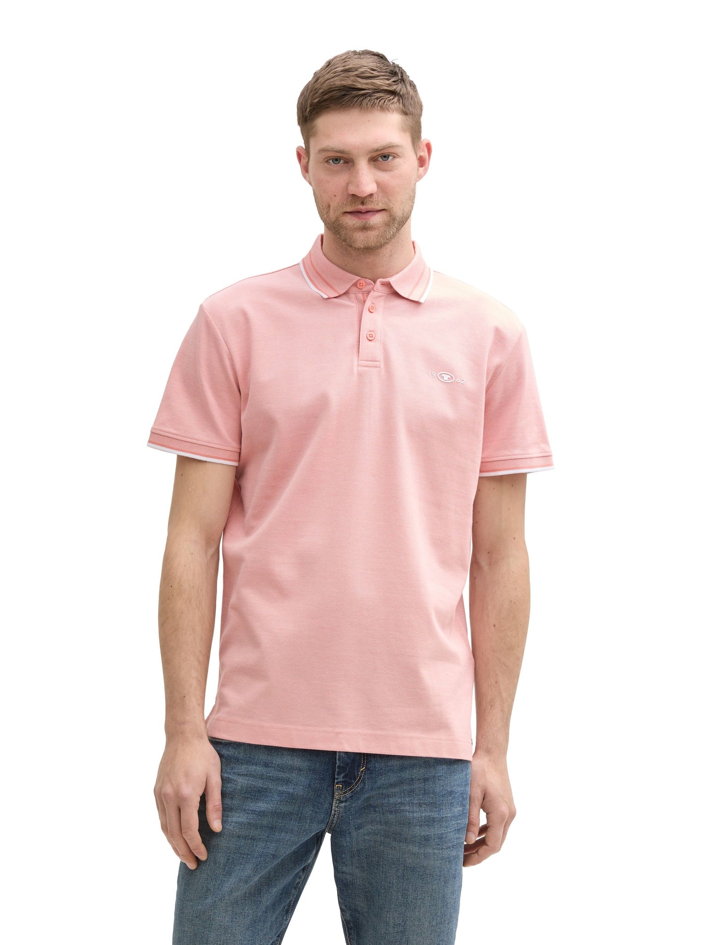 Tom Tailor Herren Piqué Poloshirt rosa