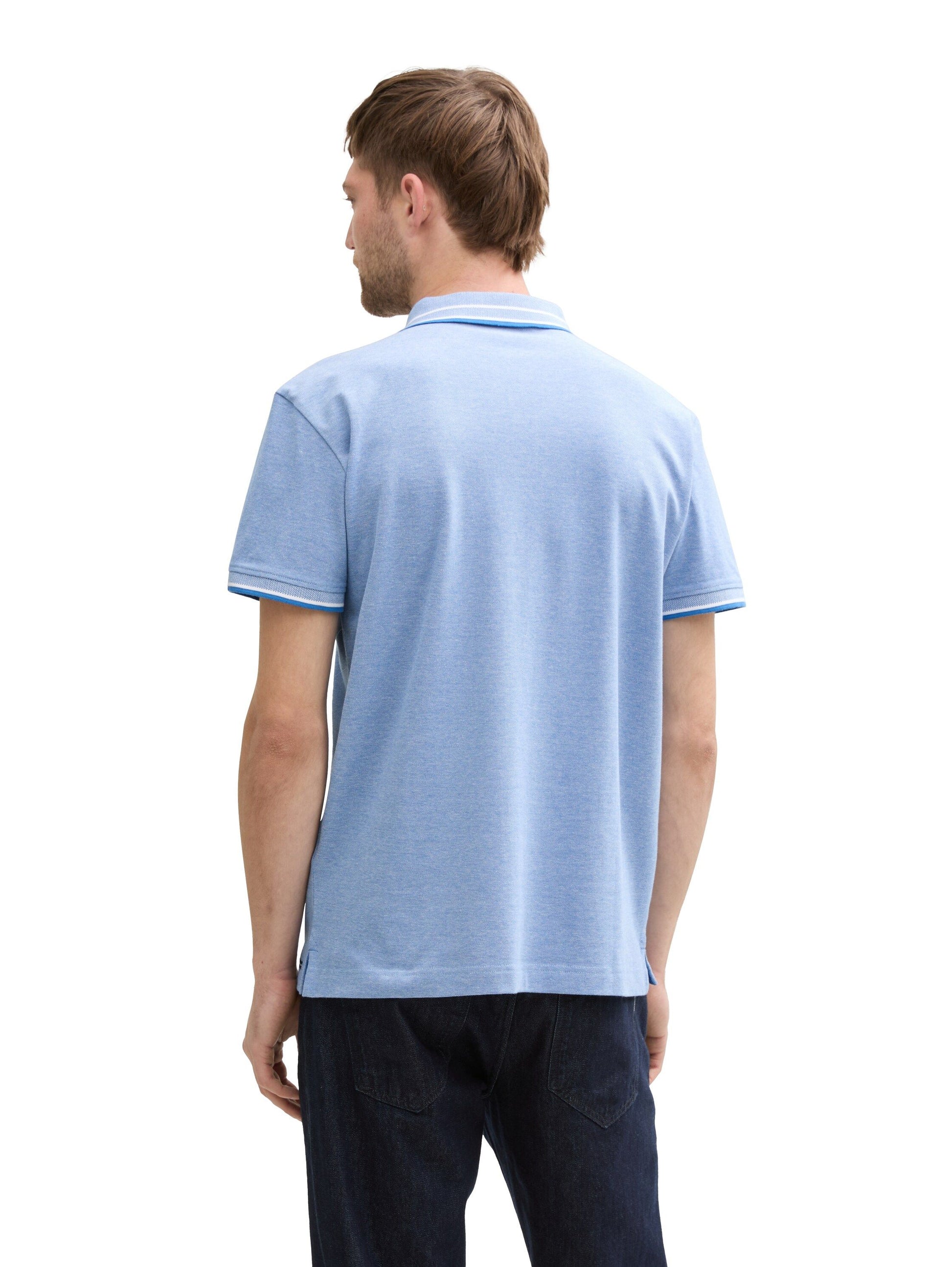 Tom Tailor Herren Piqué Poloshirt blau