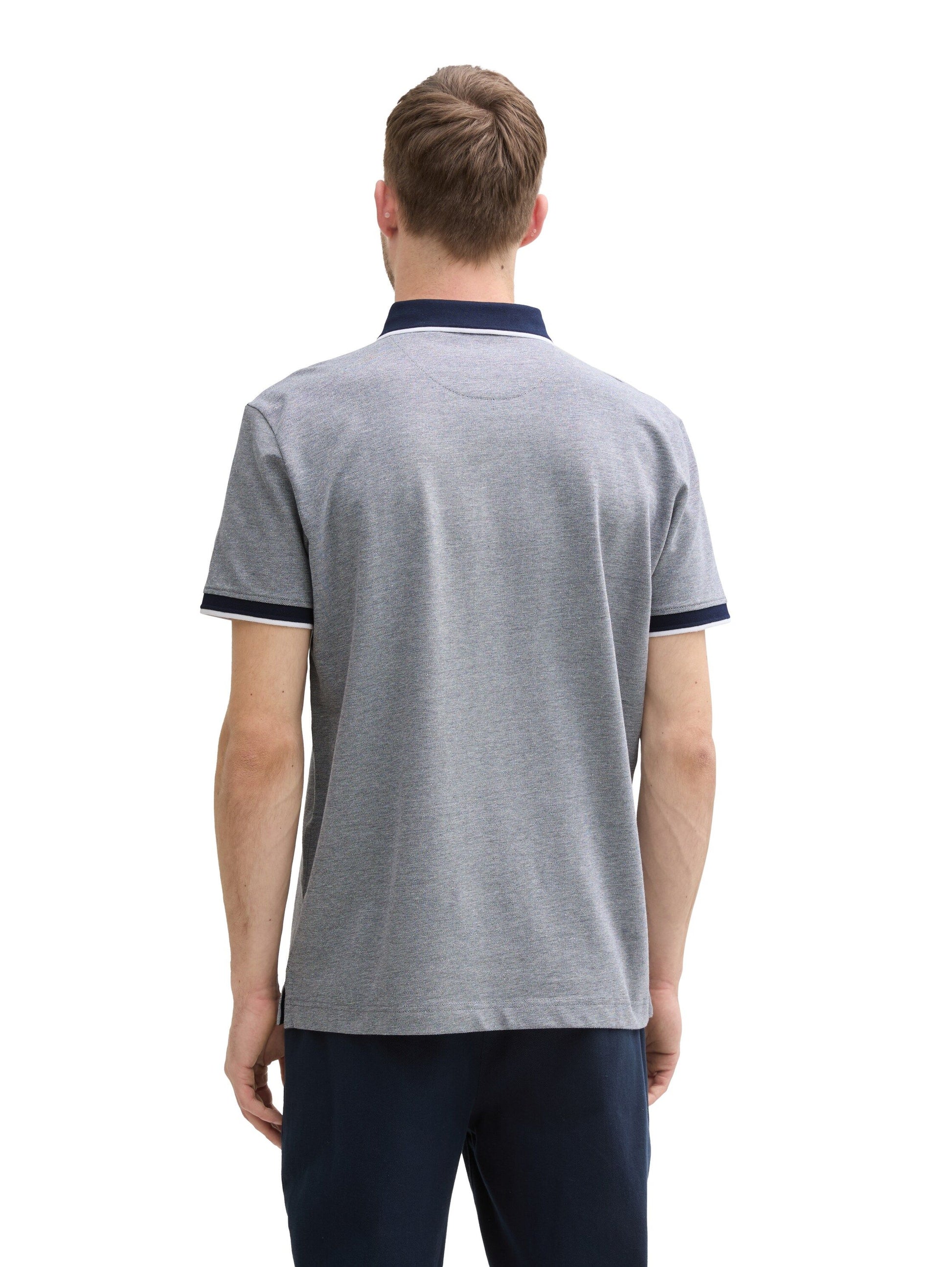 Tom Tailor Herren Piqué Poloshirt grau