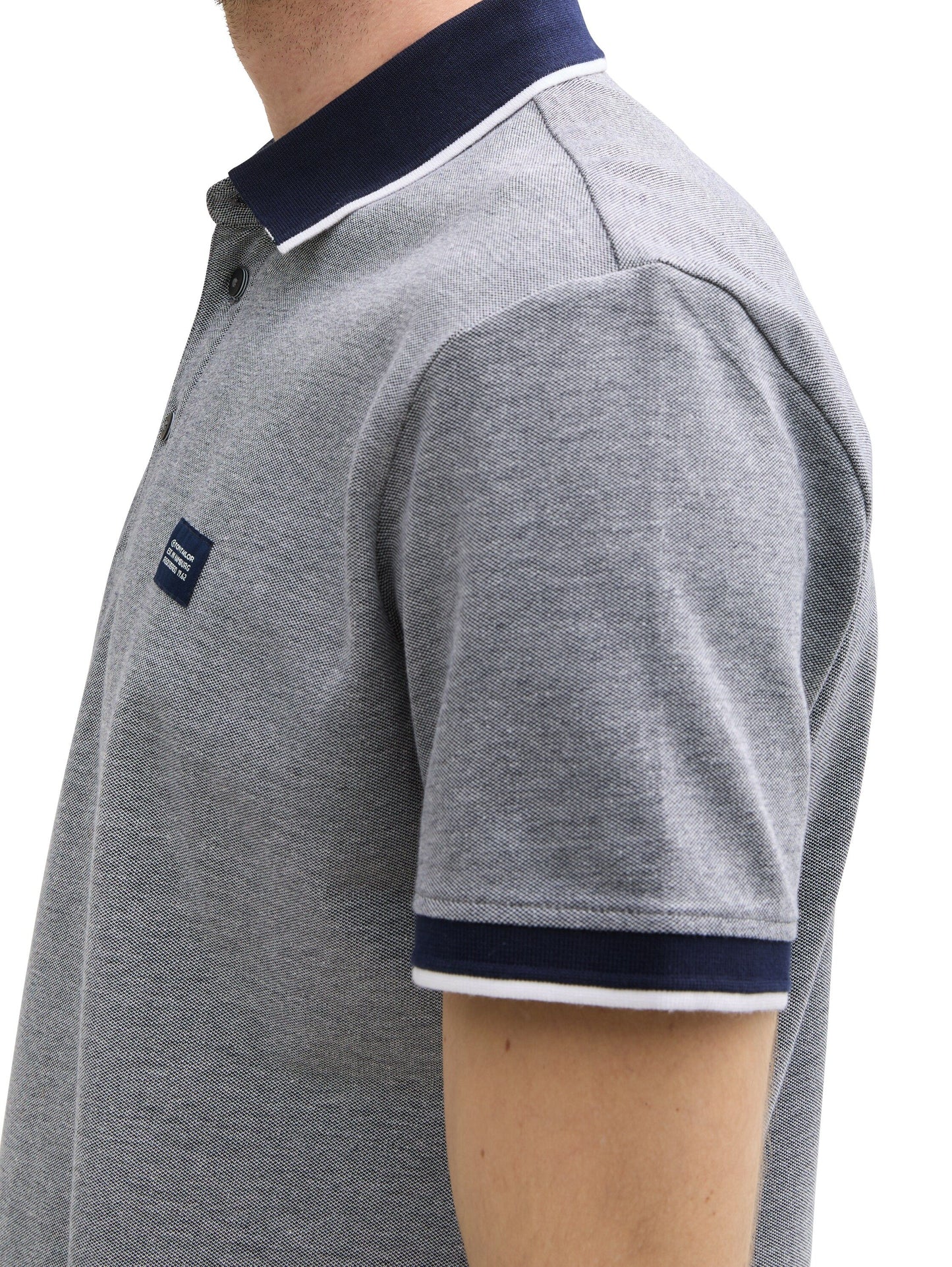 Tom Tailor Herren Piqué Poloshirt grau