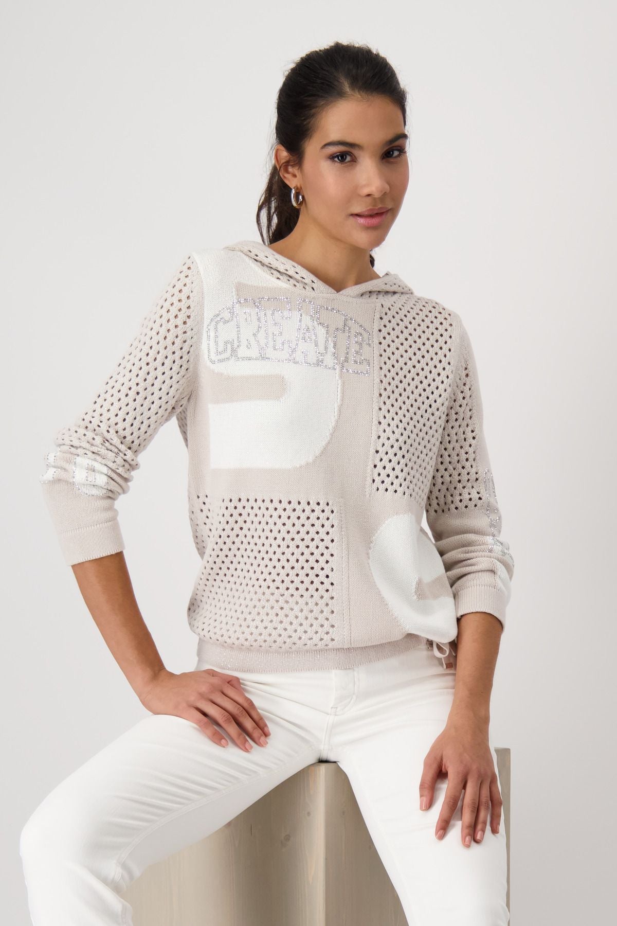 Monari Damen Pullover beige