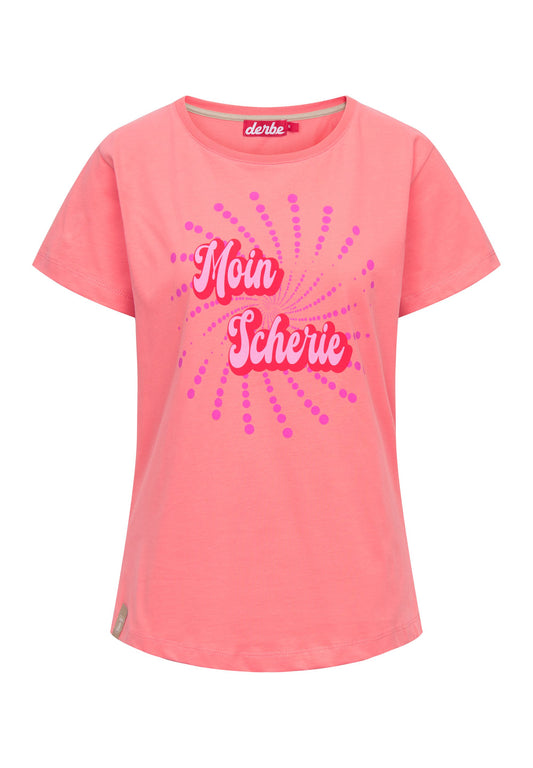 derbe Damen T-Shirt Moin Scherie pink