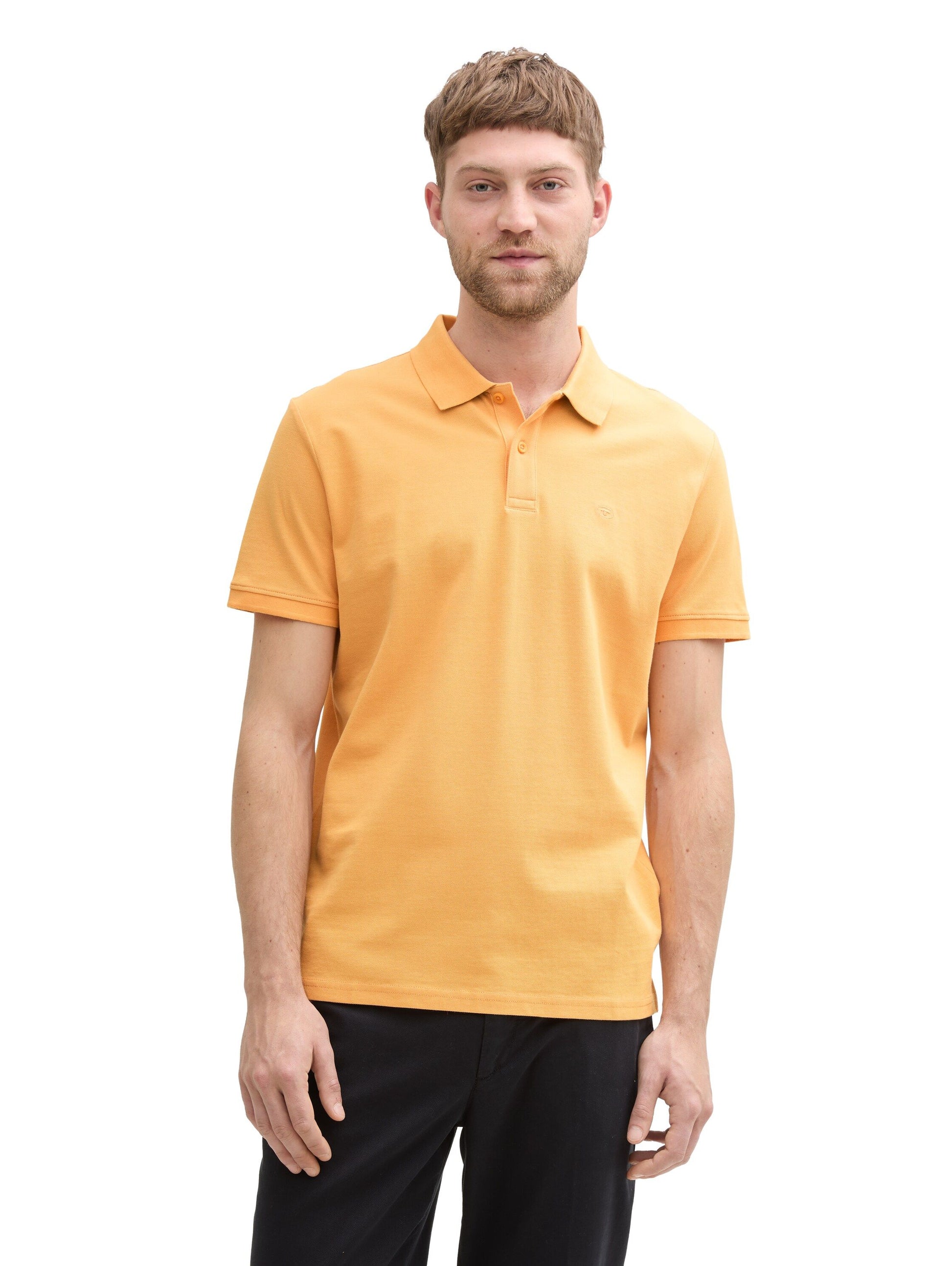 Tom Tailor Herren Piqué Poloshirt orange