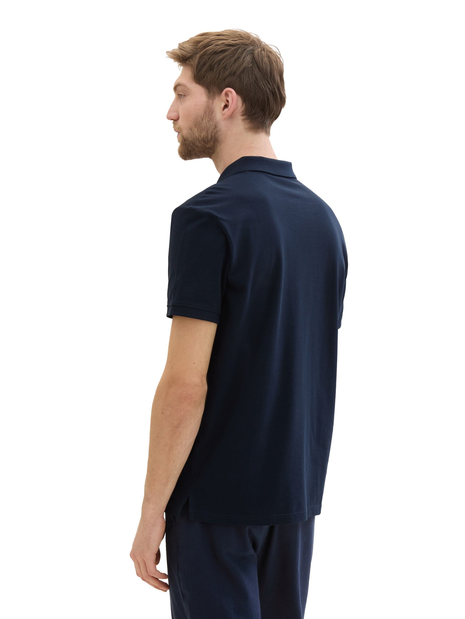 Tom Tailor Herren Piqué Poloshirt blau