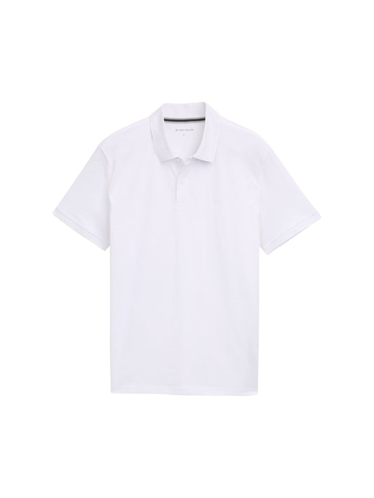 Tom Tailor Herren Piqué Poloshirt weiß