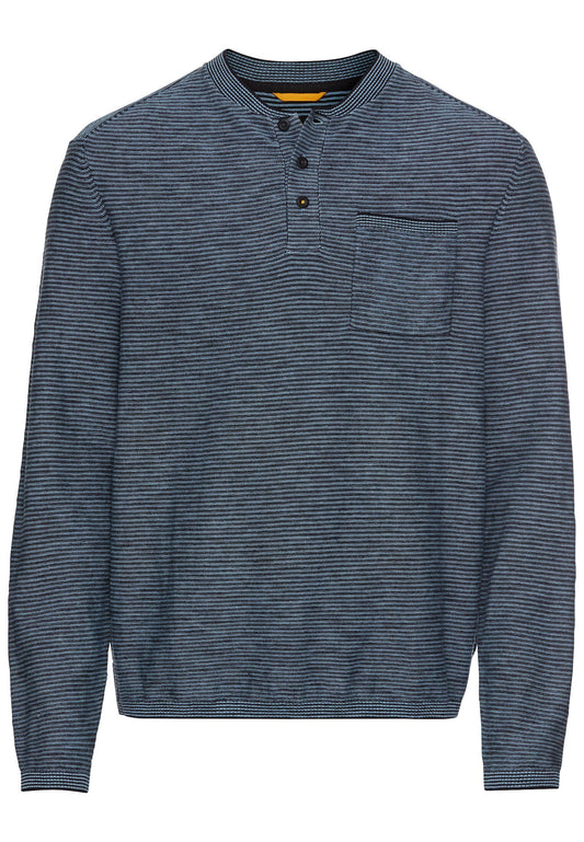 Camel Active Henley Langarmshirt 3XL blau