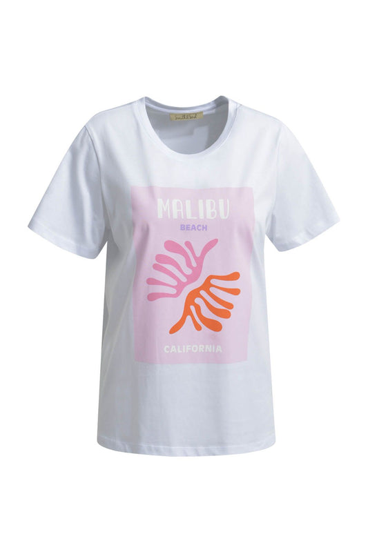 Smith&Soul T-Shirt Table Book Print rosa