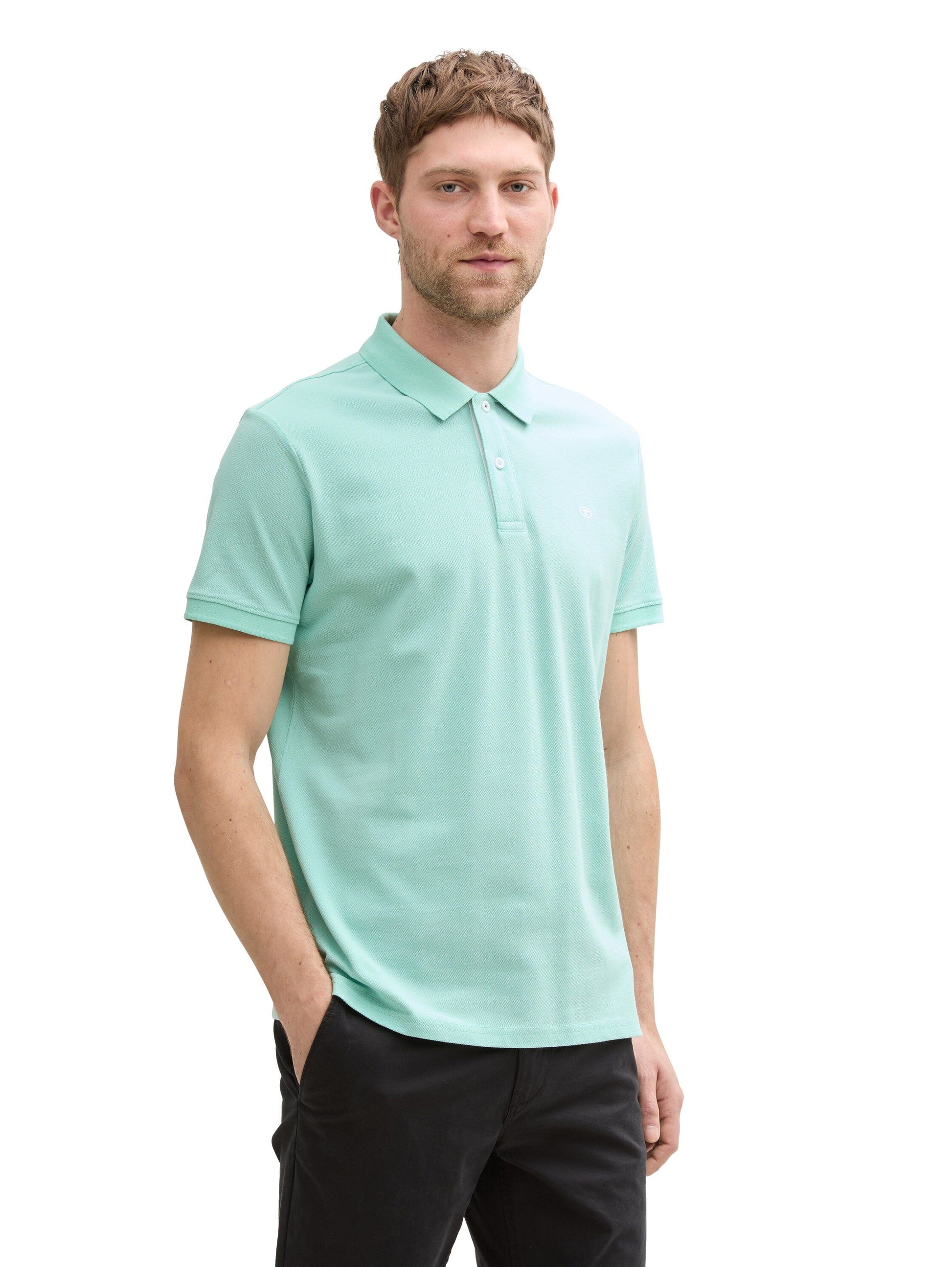 Tom Tailor Herren Poloshirt grün