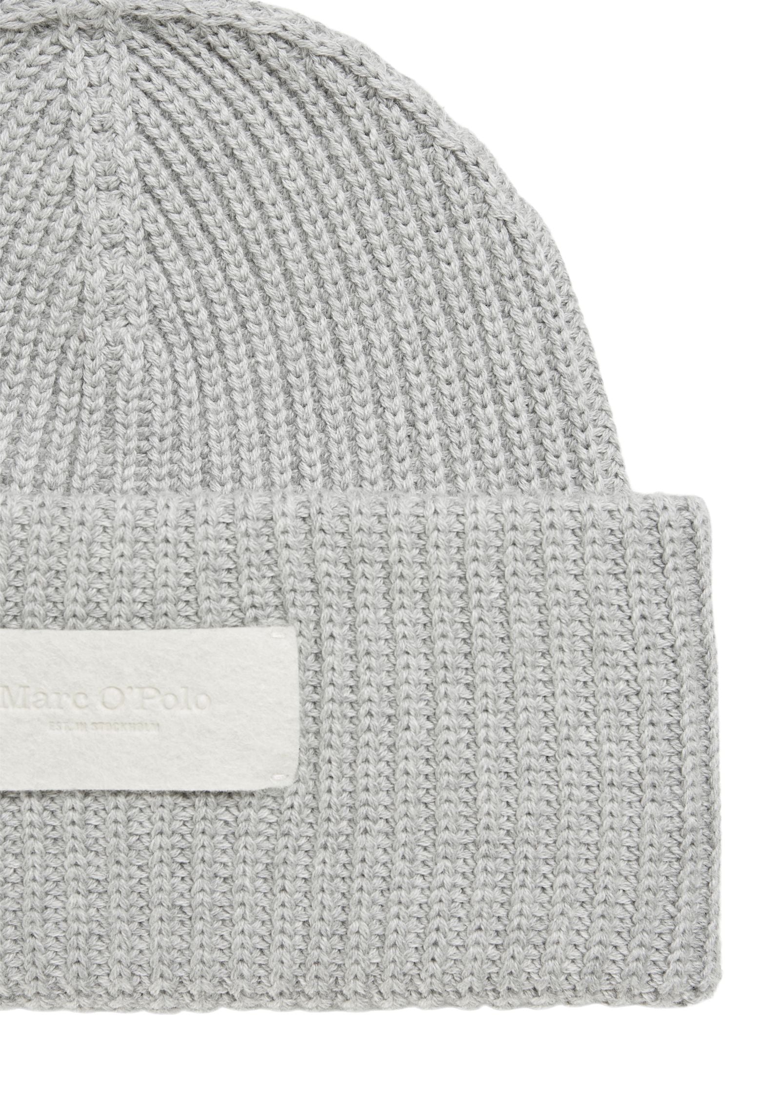 Marc O'Polo Damen Strickmütze grau