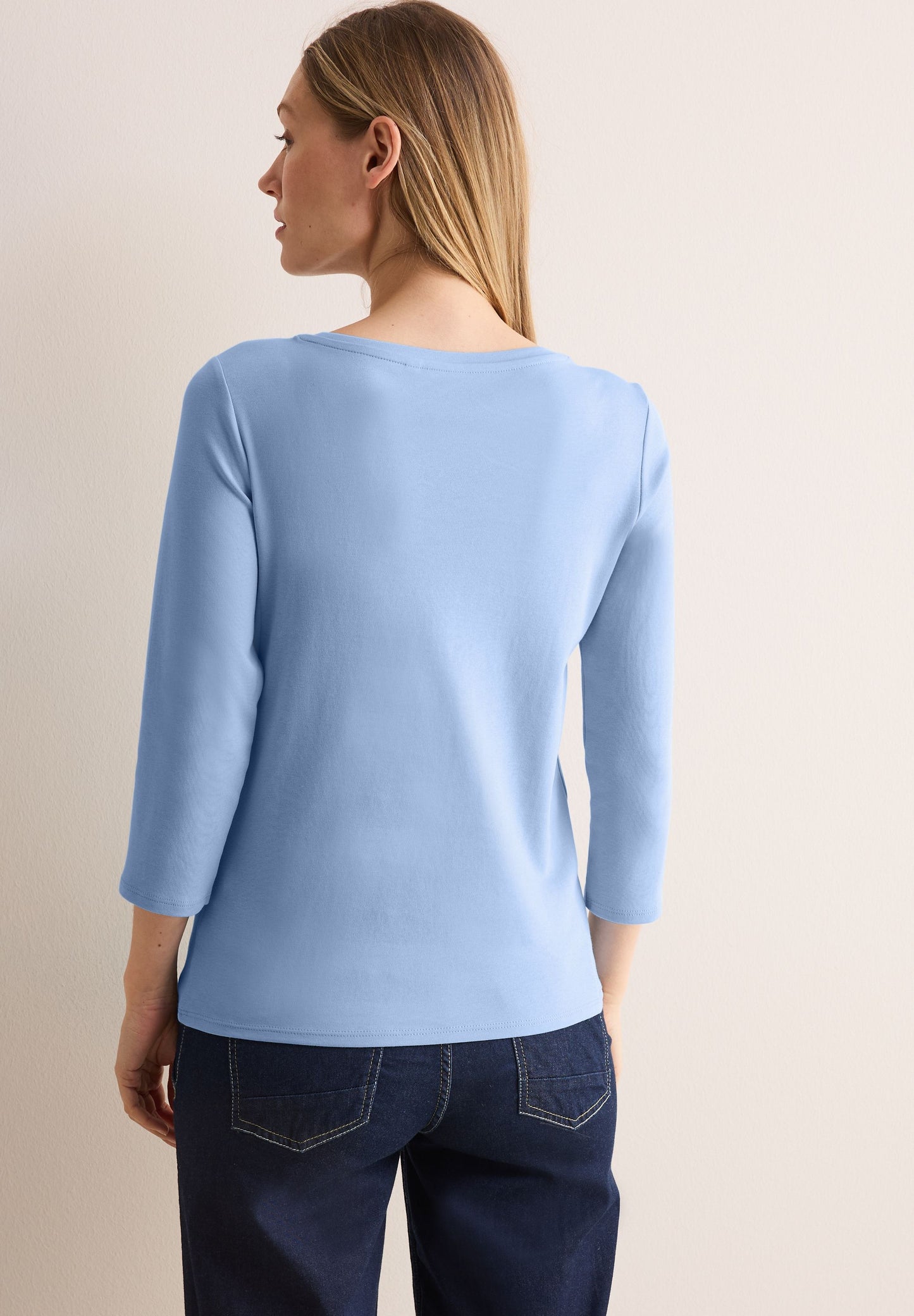 Cecil Damen Basic Shirt blau