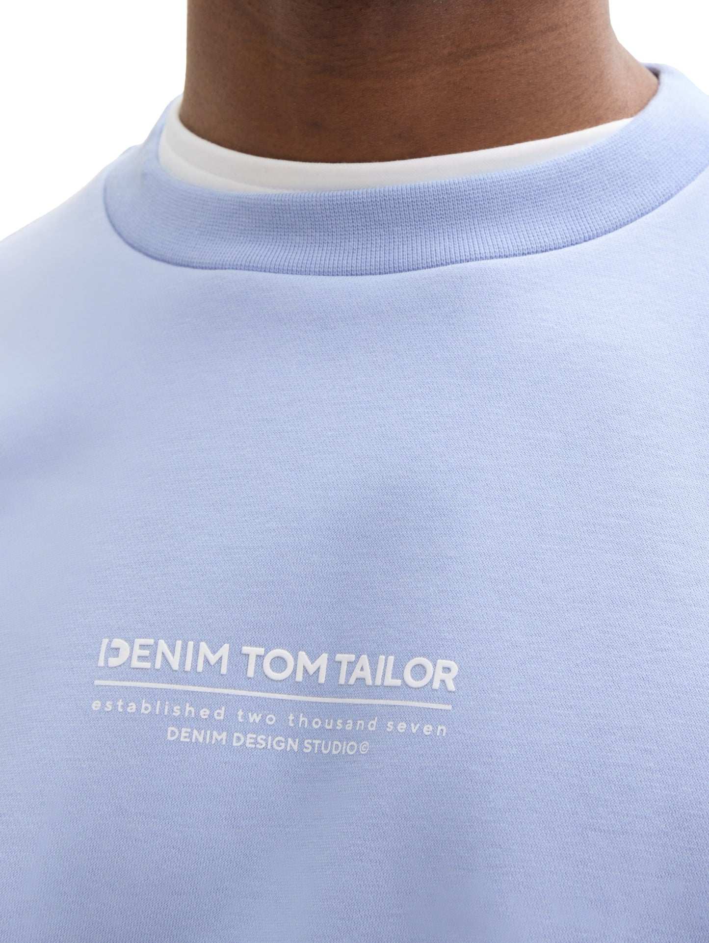 Tom Tailor Herren Relaxed Sweatshirt mit Logo Print