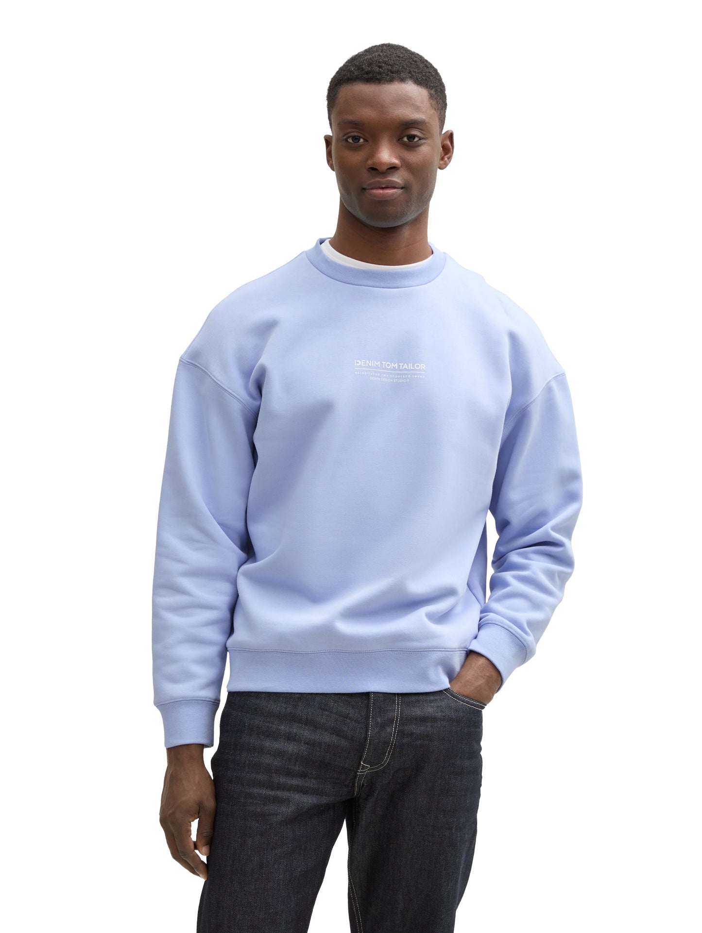 Tom Tailor Herren Relaxed Sweatshirt mit Logo Print