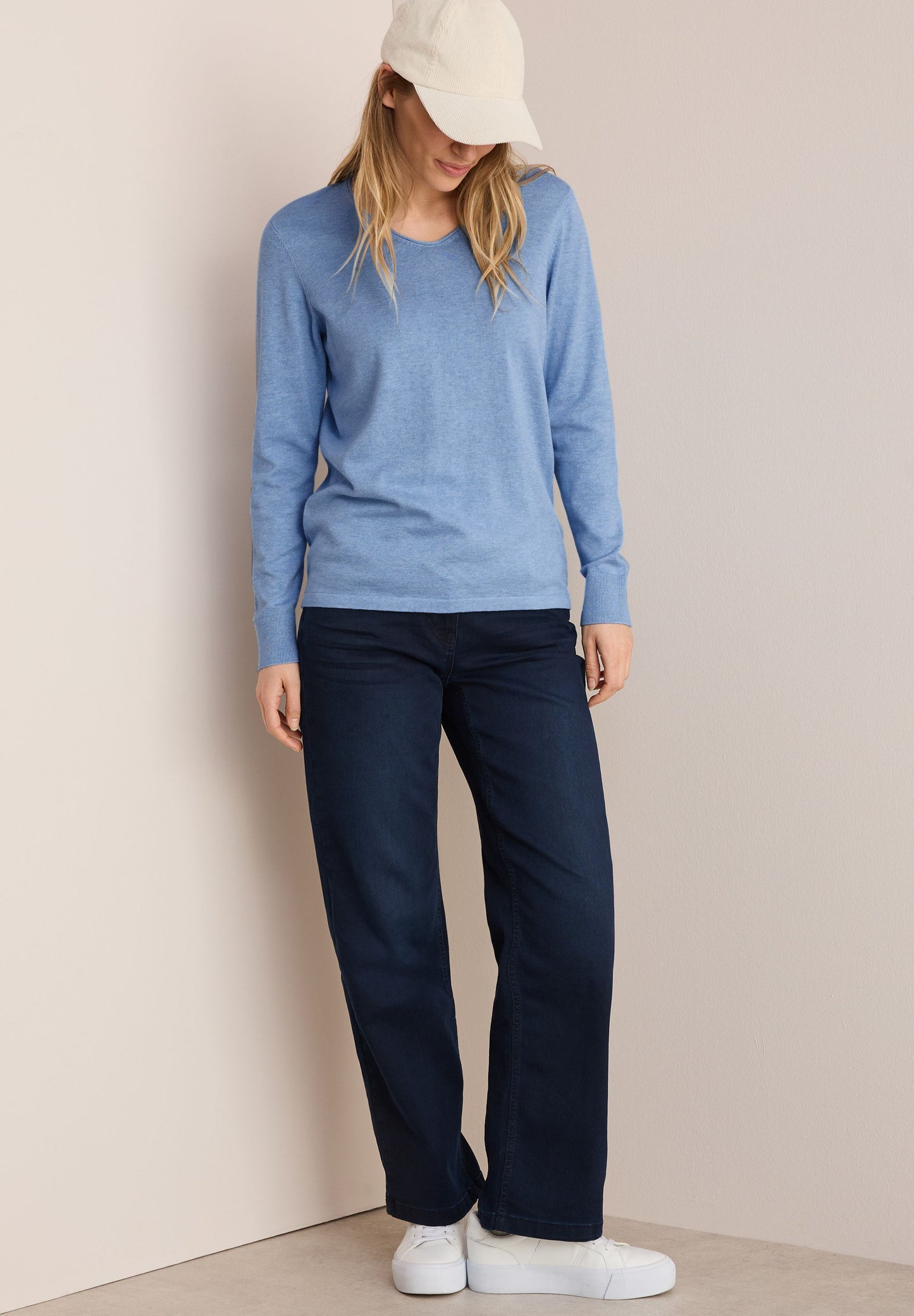 Cecil Damen Feinstrickpullover blau