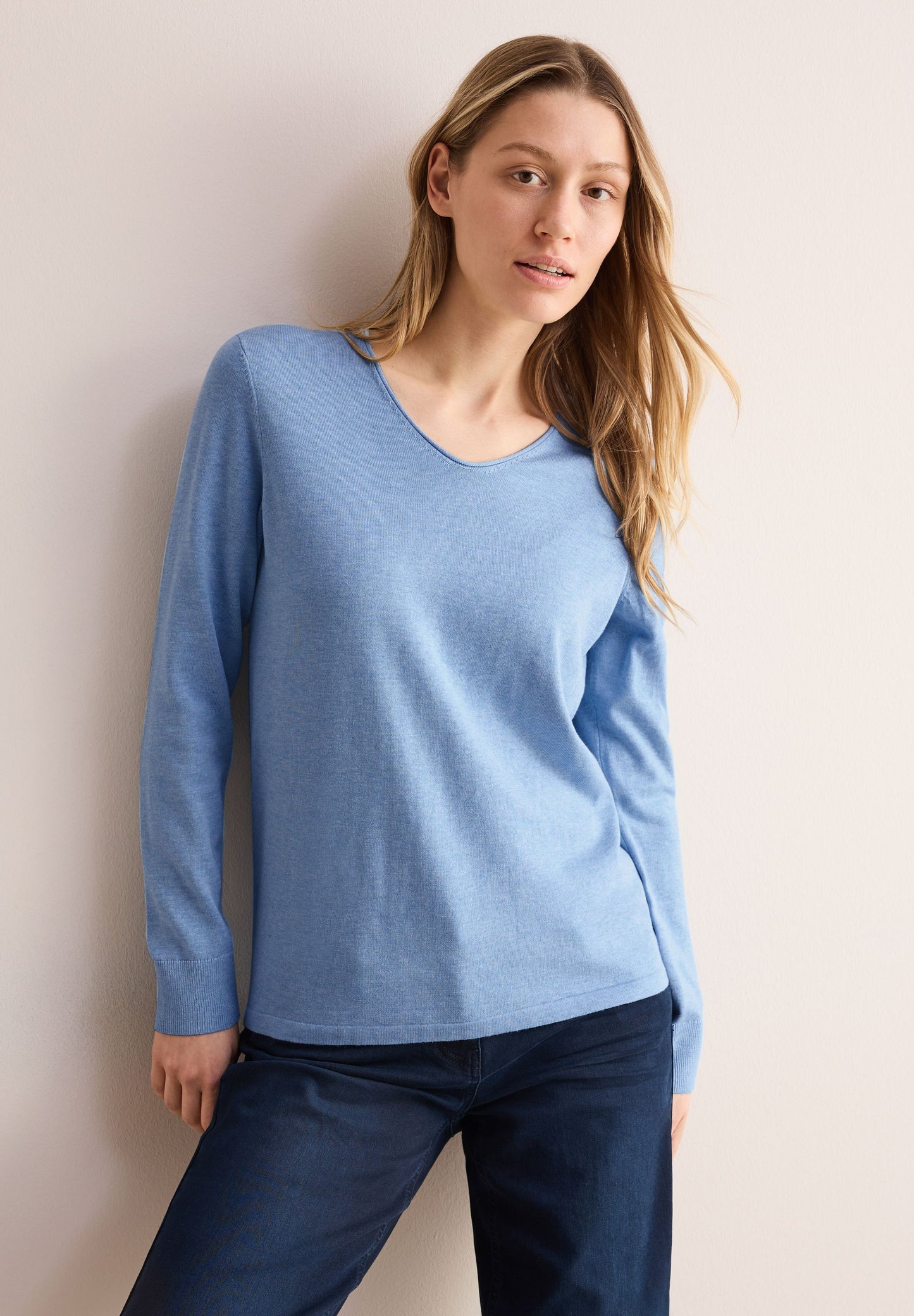 Cecil Damen Feinstrickpullover blau