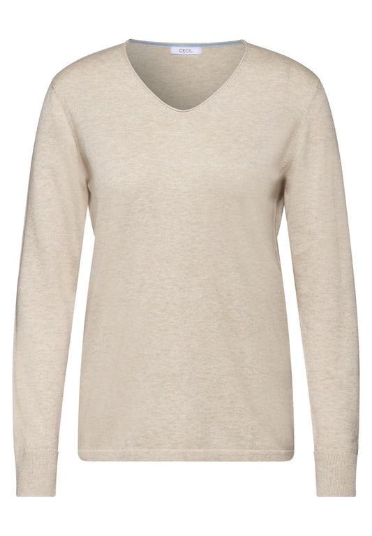 Cecil Damen Feinstrickpullover XXL beige