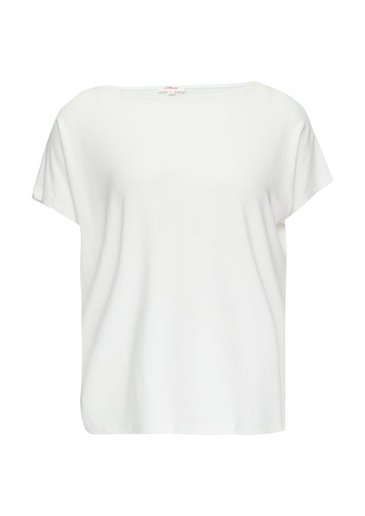 s.Oliver Damen T-Shirt weiß