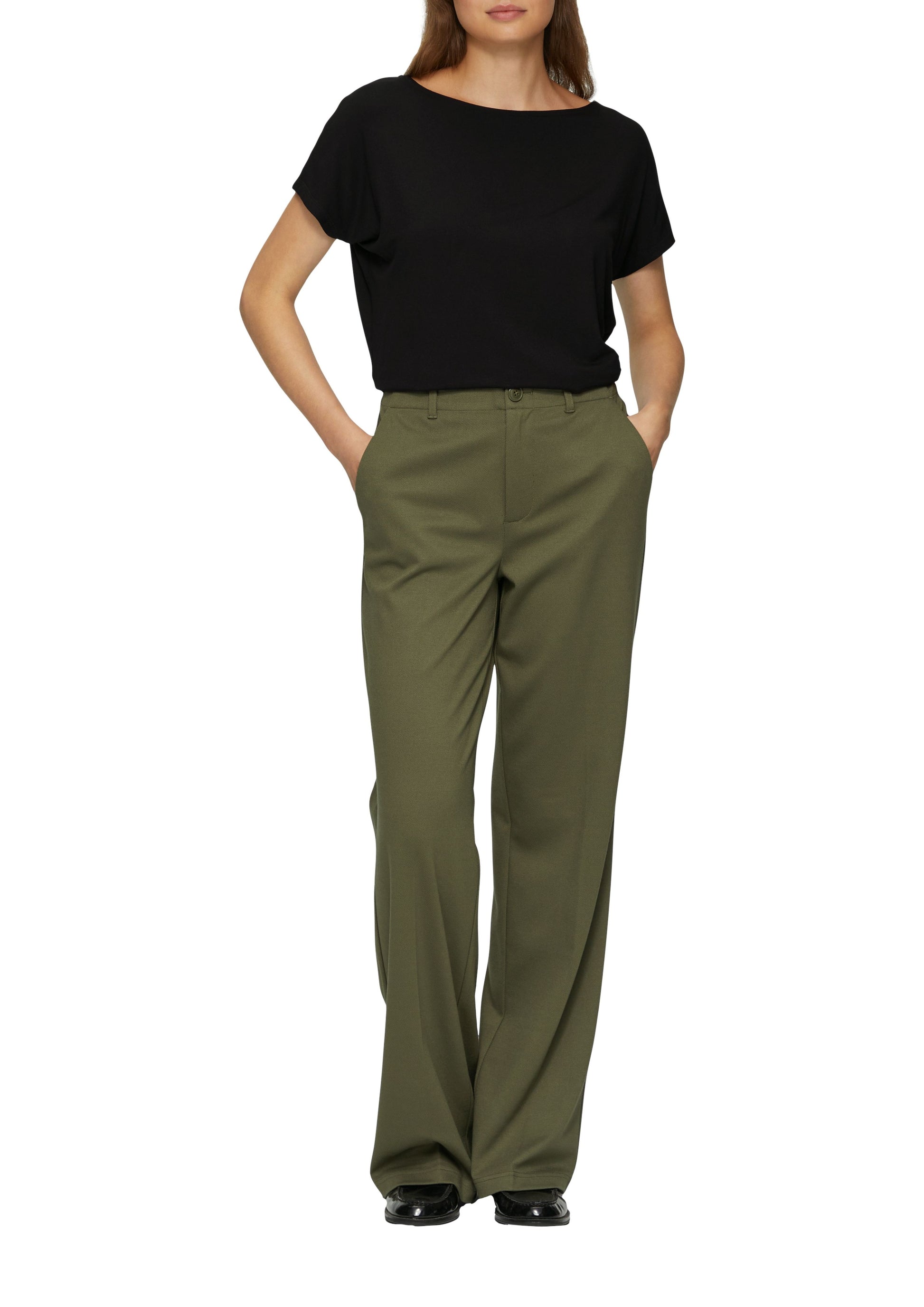 s.Oliver Damen T-Shirt schwarz