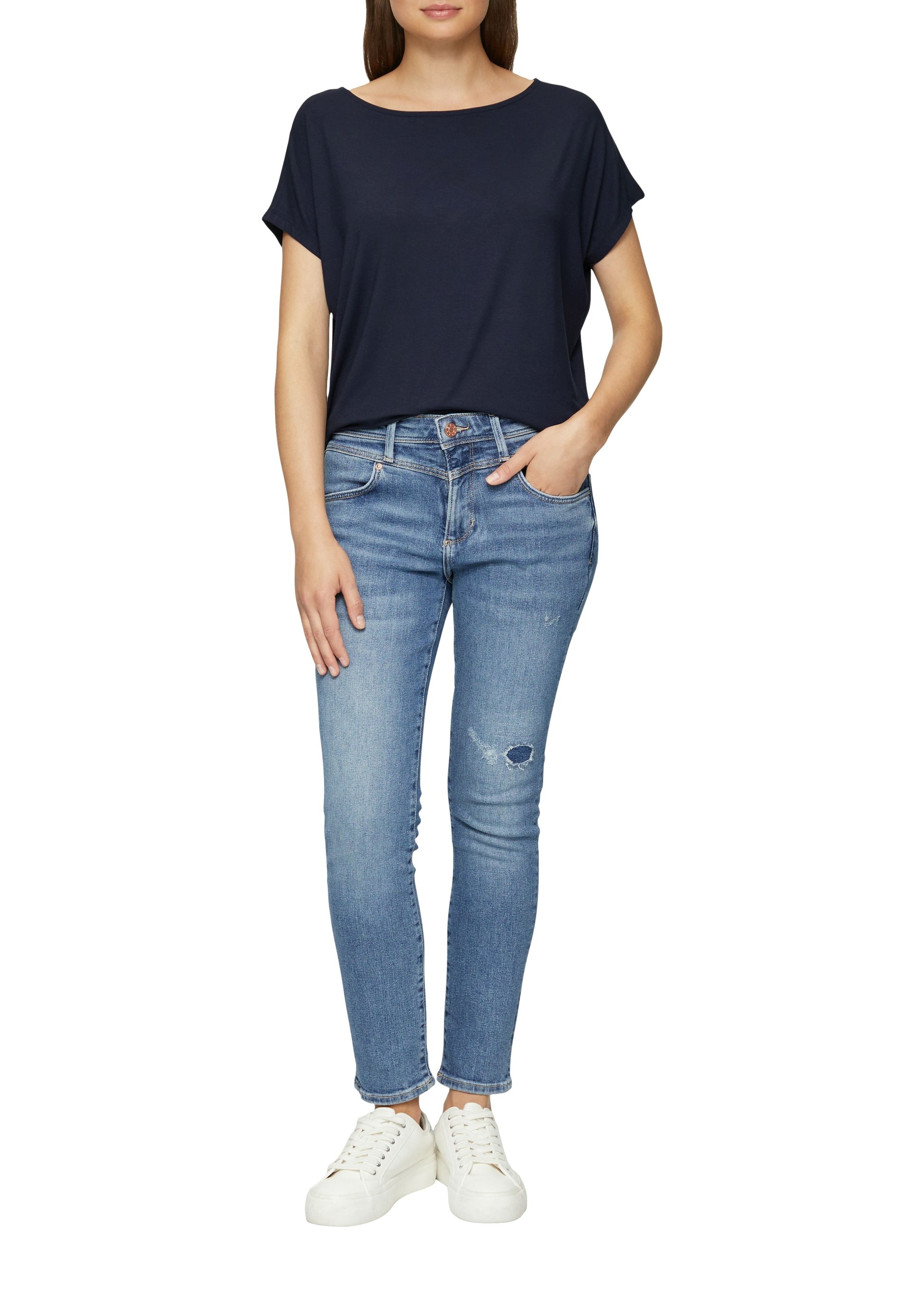 s.Oliver Damen T-Shirt blau