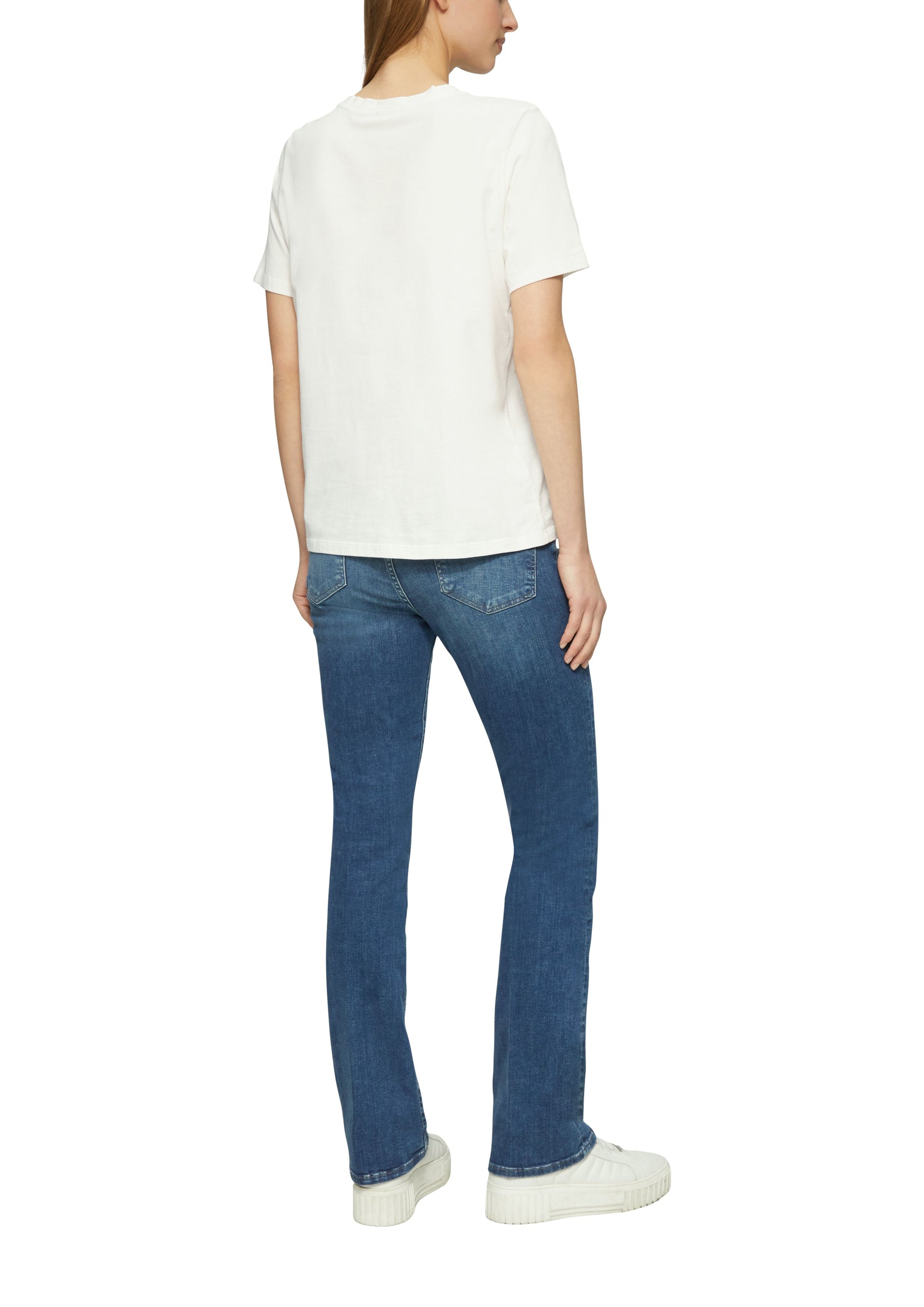 s.Oliver Damen T-Shirt weiß