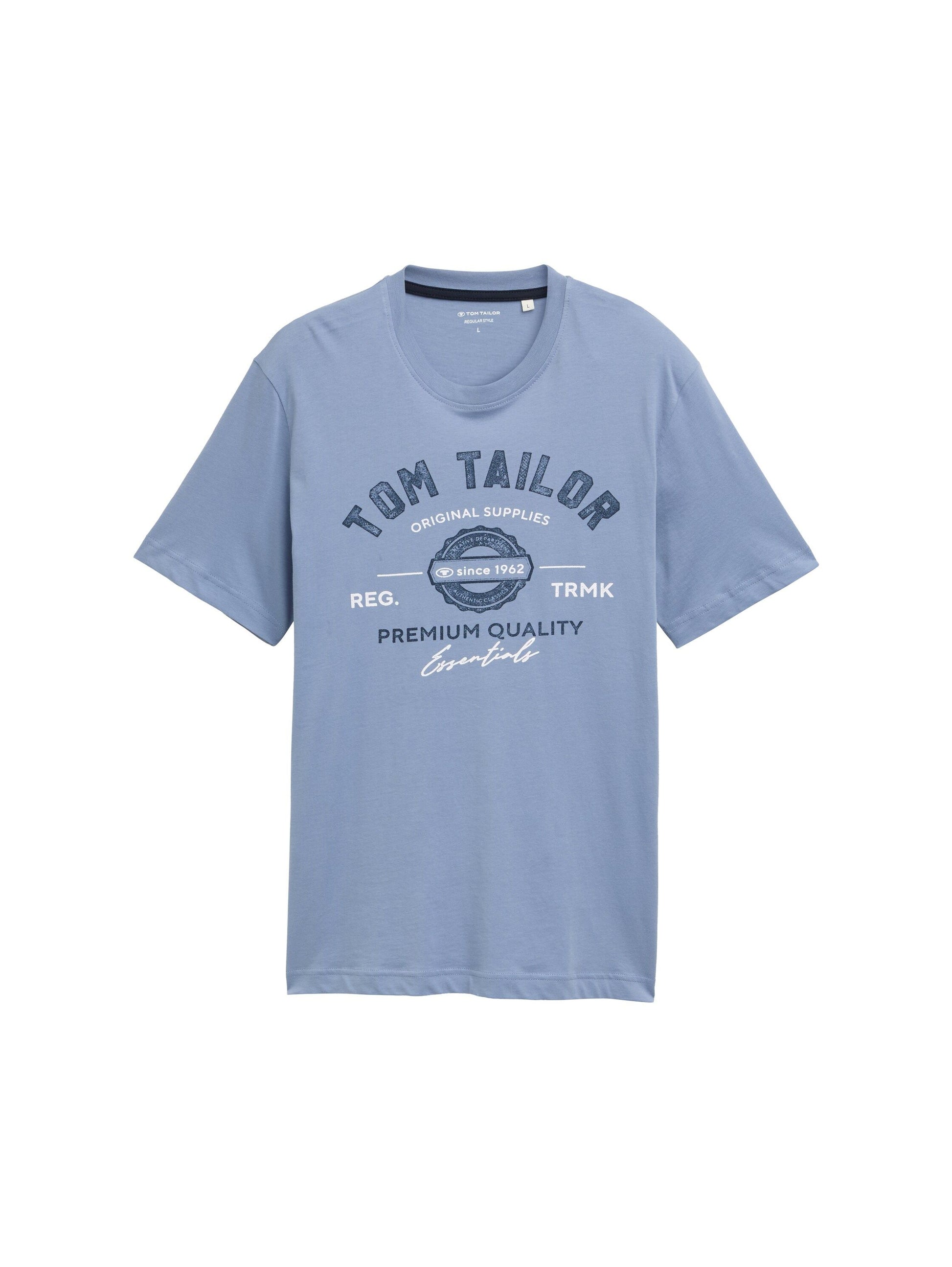 Tom Tailor Herren T-Shirt mit Logo-Print XXXL blau