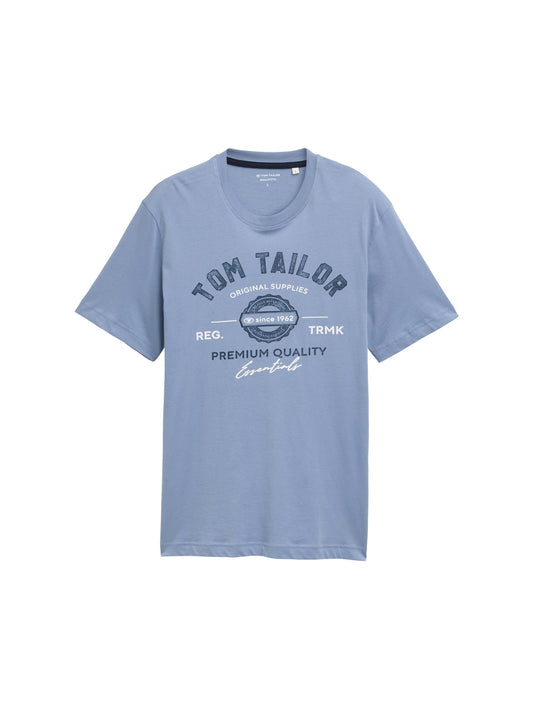 Tom Tailor Herren T-Shirt mit Logo-Print XXXL blau