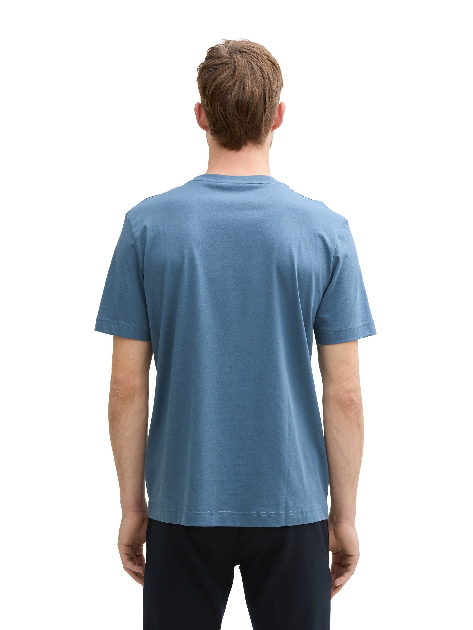 Tom Tailor Herren T-Shirt mit Print blau