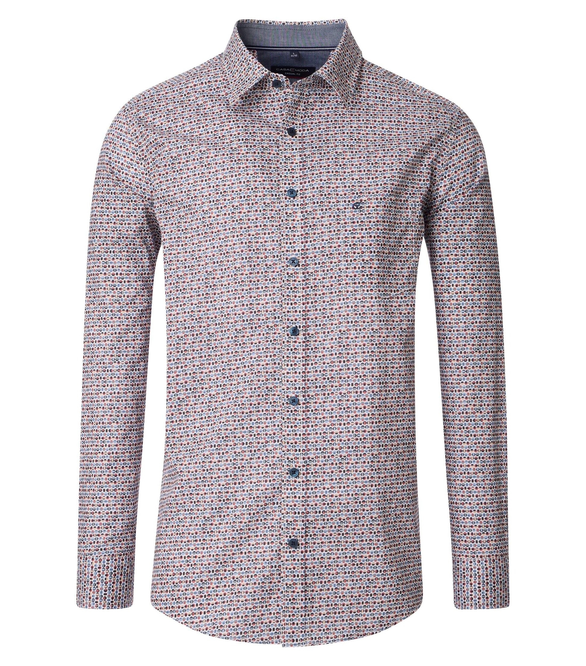 Casa Moda Herren Freizeithemd blau