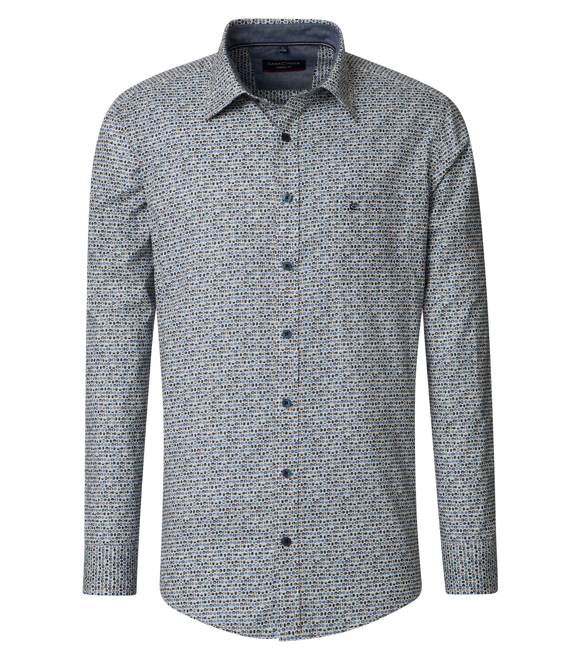 Casa Moda Herren Freizeithemd blau