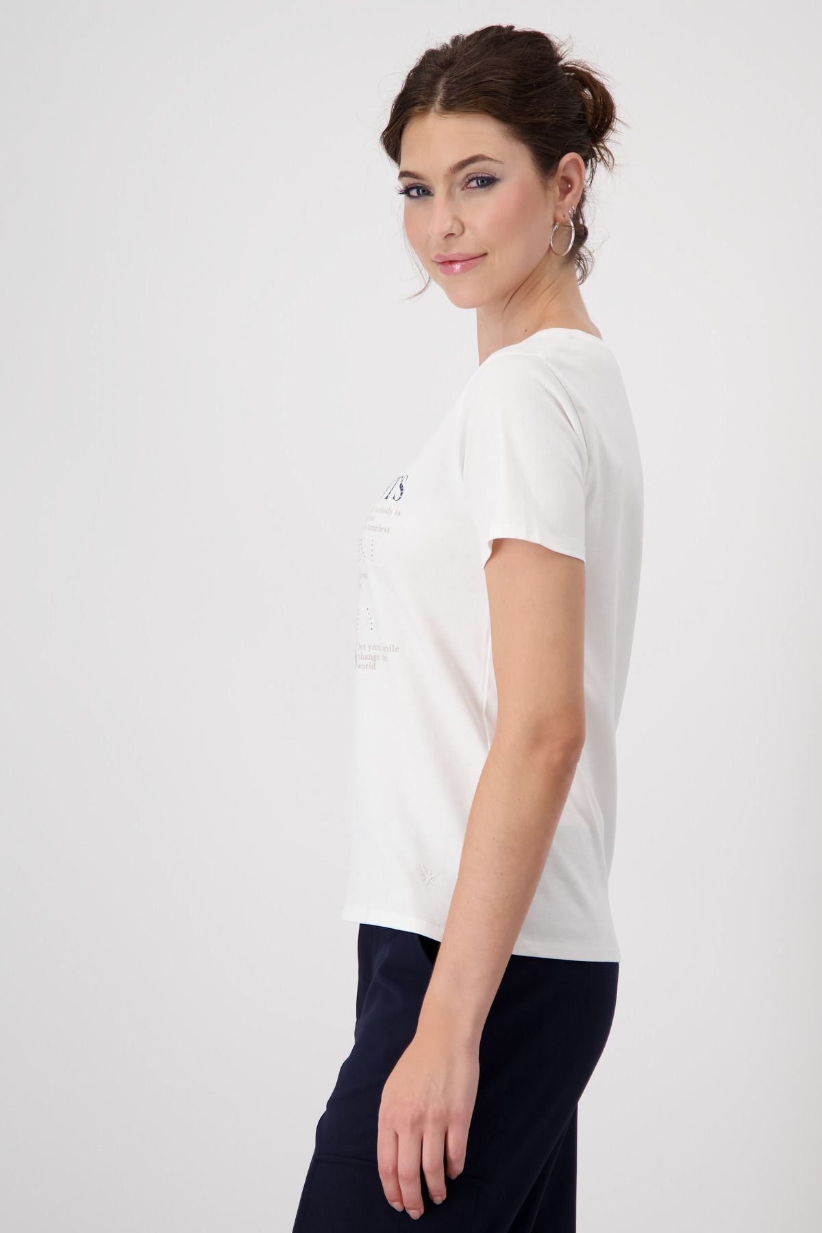 Monari Damen T-Shirt weiß