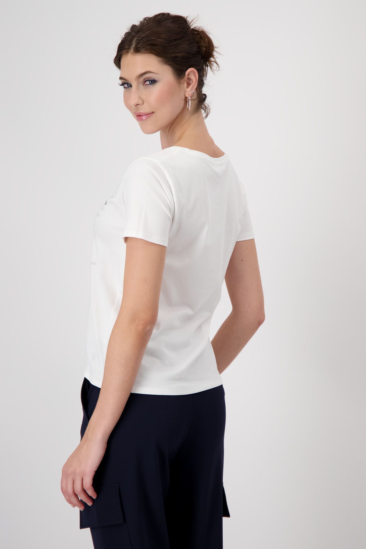 Monari Damen T-Shirt weiß