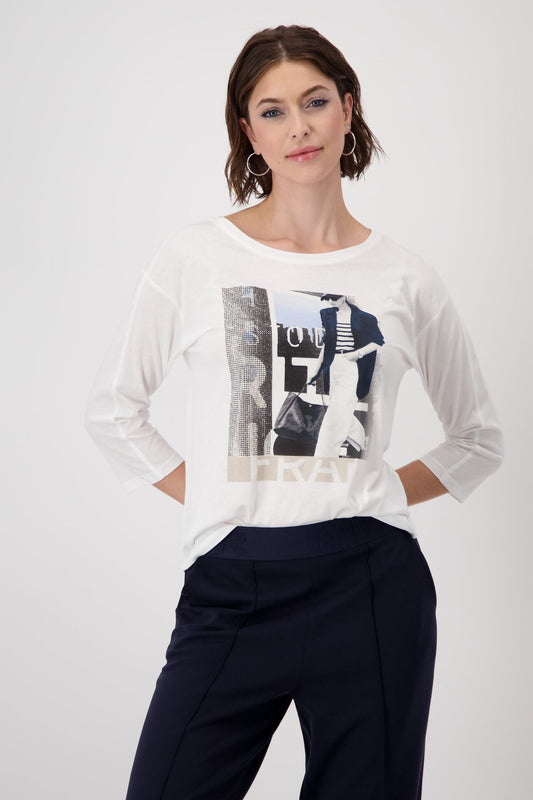 Monari Damen Shirt 44 weiß