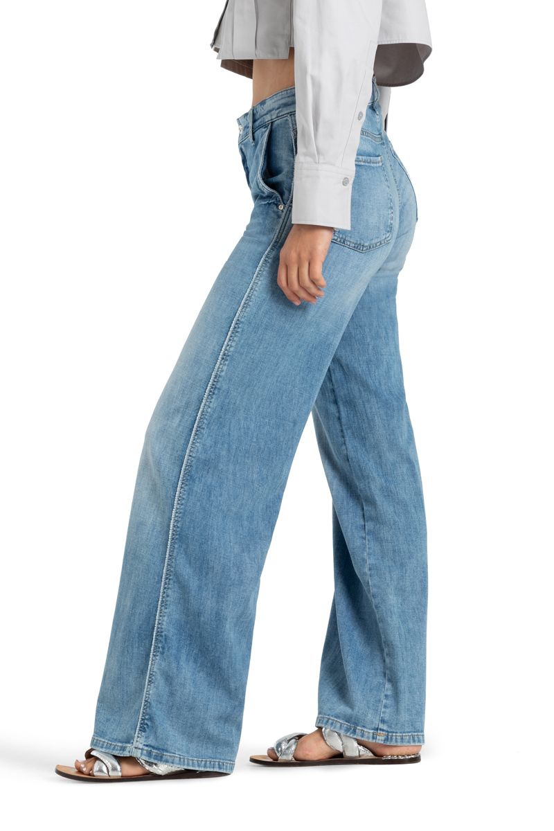 Cambio Damen Jeans Alek blau