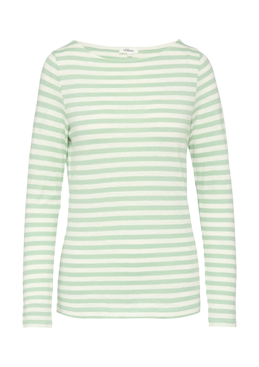 s.Oliver Damen Langarmshirt 46 grün