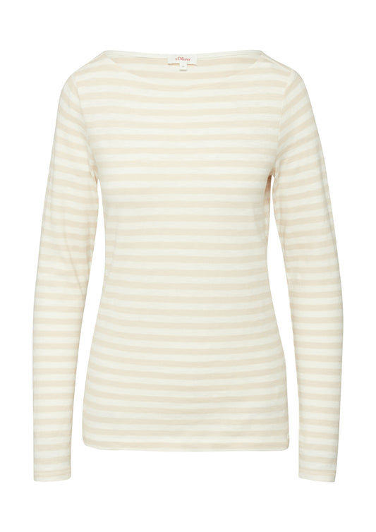 s.Oliver Damen Langarmshirt 46 beige